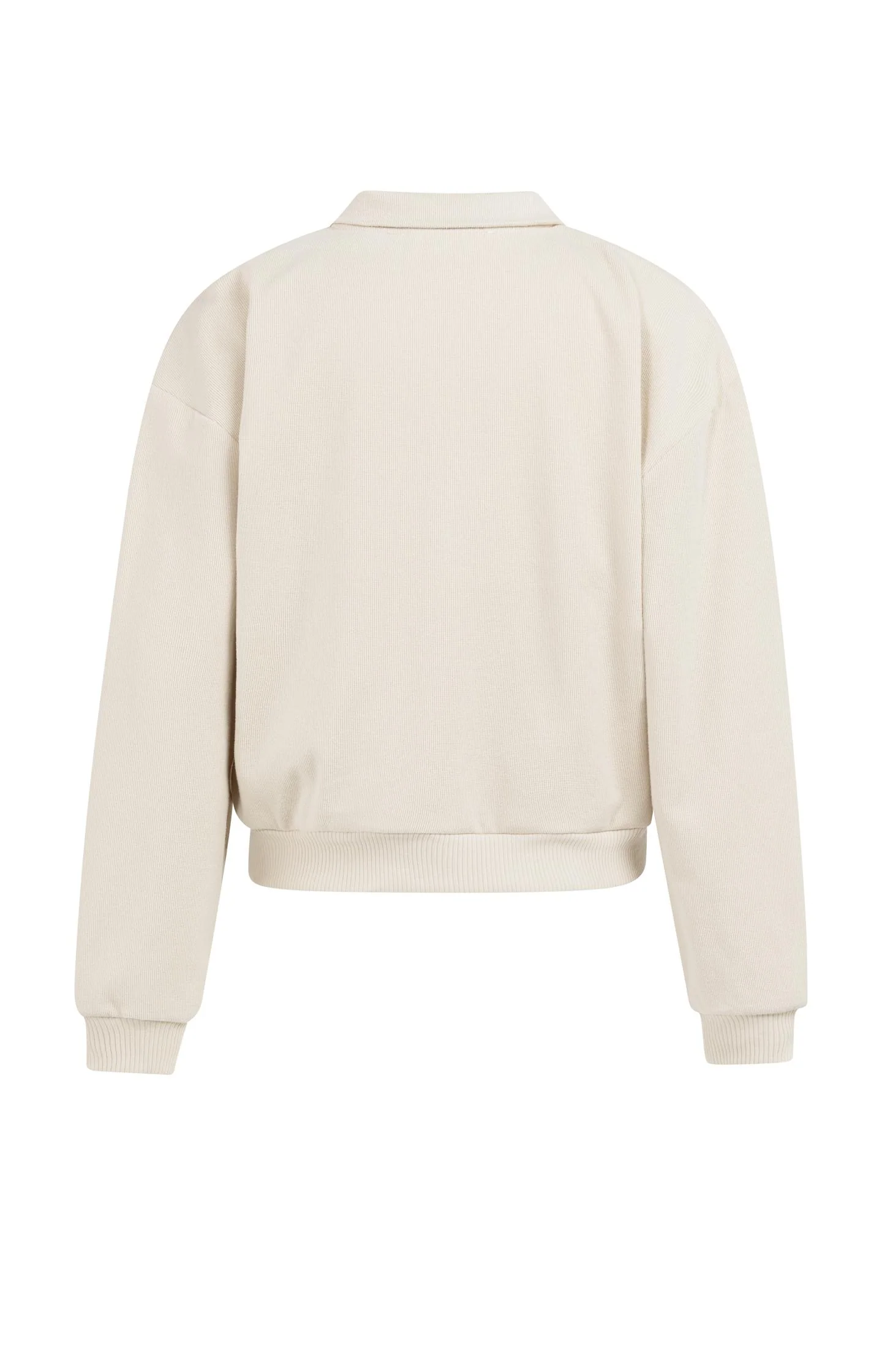 Sweater with half zipper and double collar - Image 7