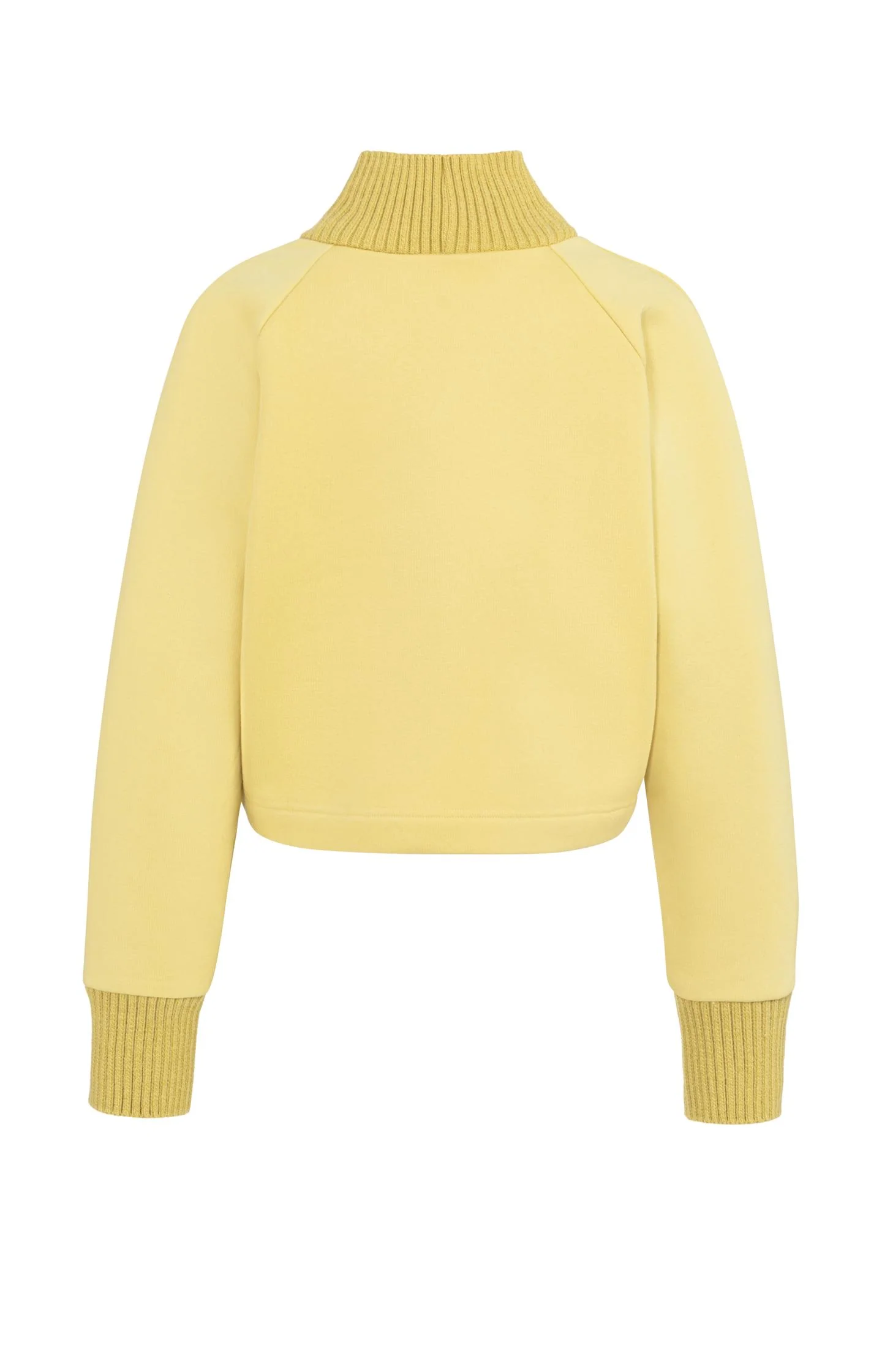 Sweater with knitted collar and subtle stitching - Image 6