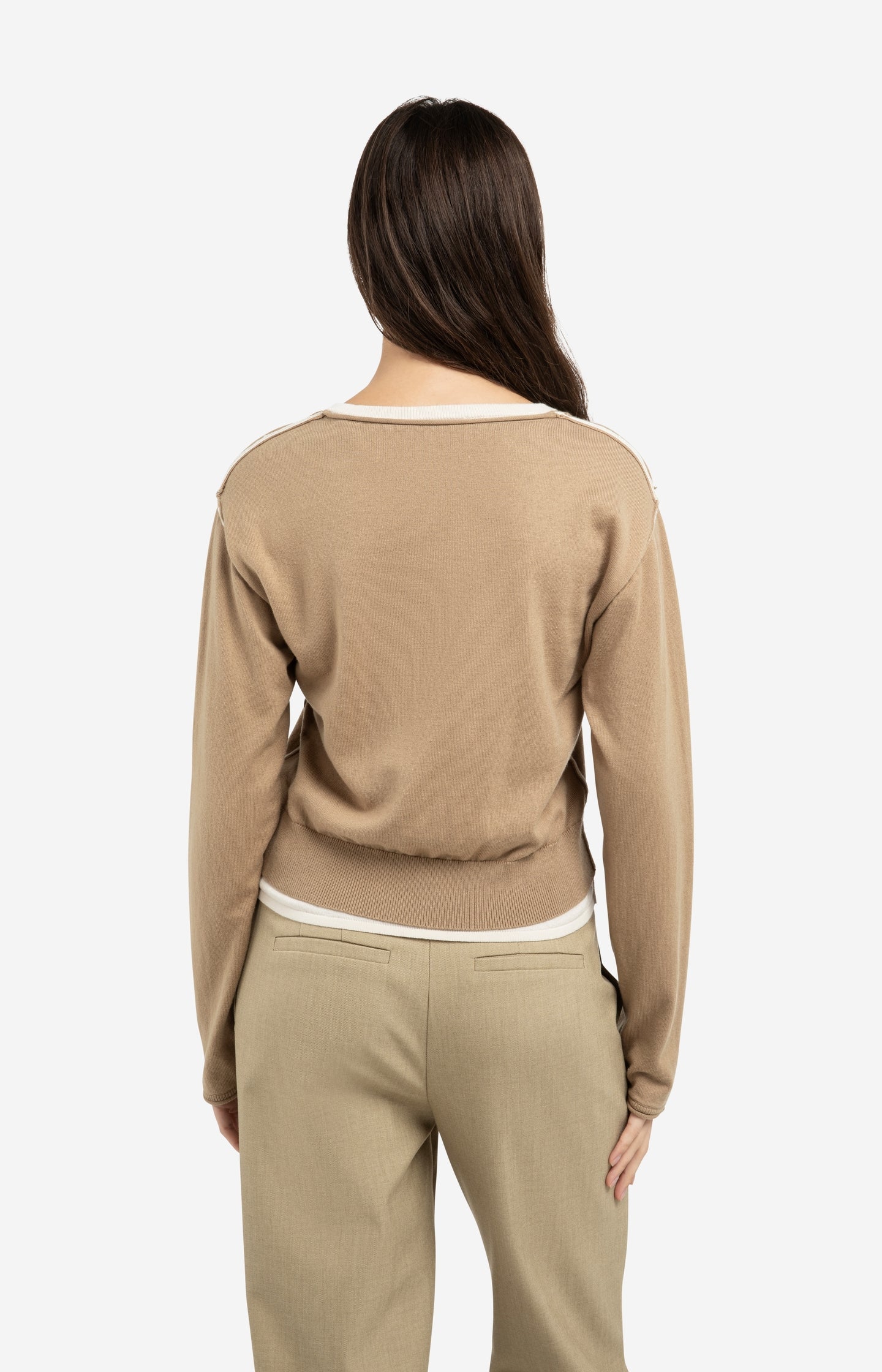 Sweater with layered look and contrast neckline - Image 5