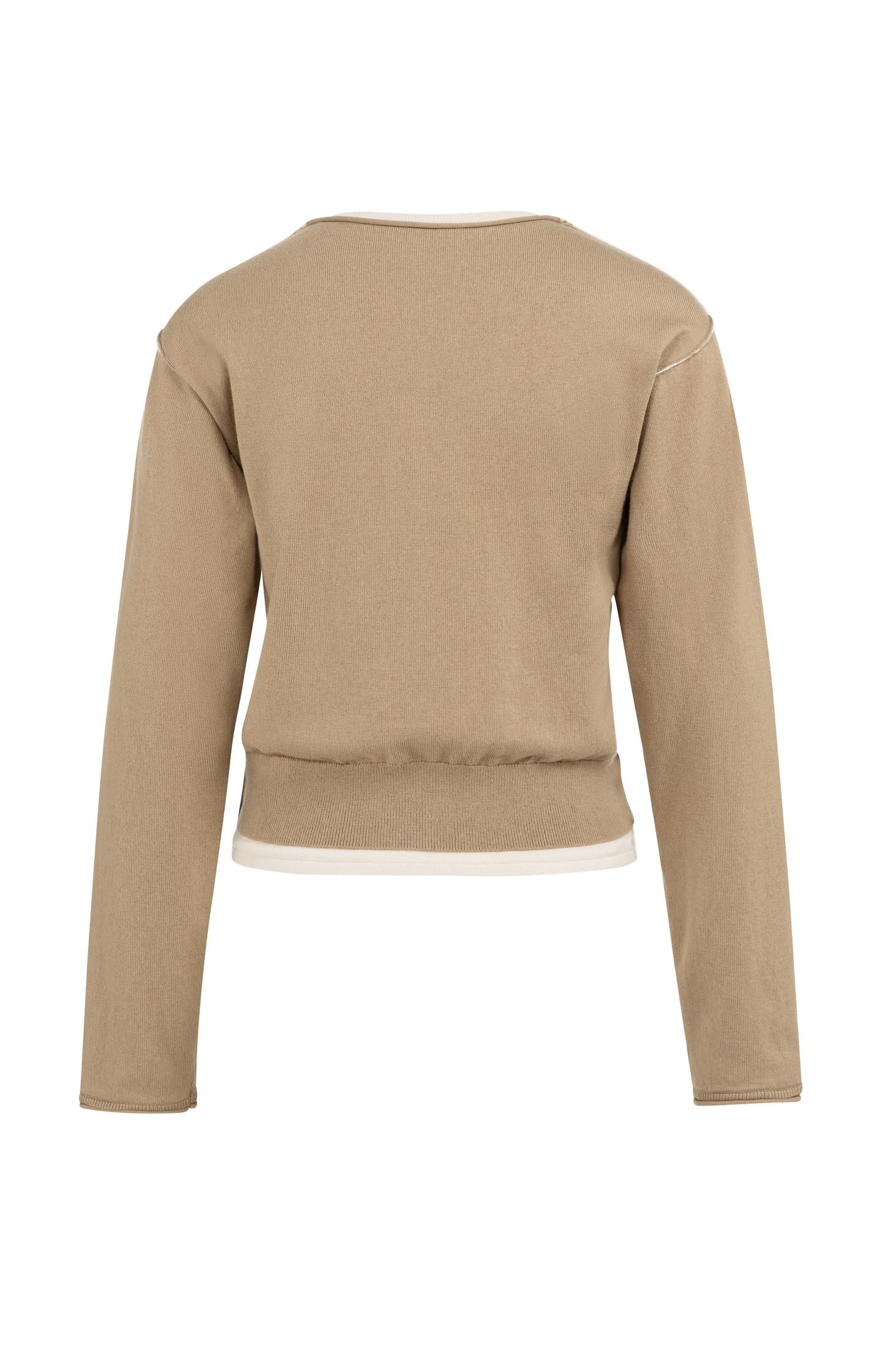 Sweater with layered look and contrast neckline - Image 8