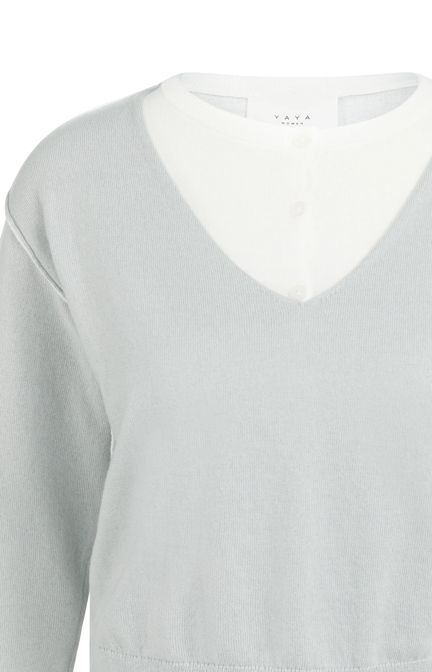 Sweater with layered look and contrast neckline - Image 7