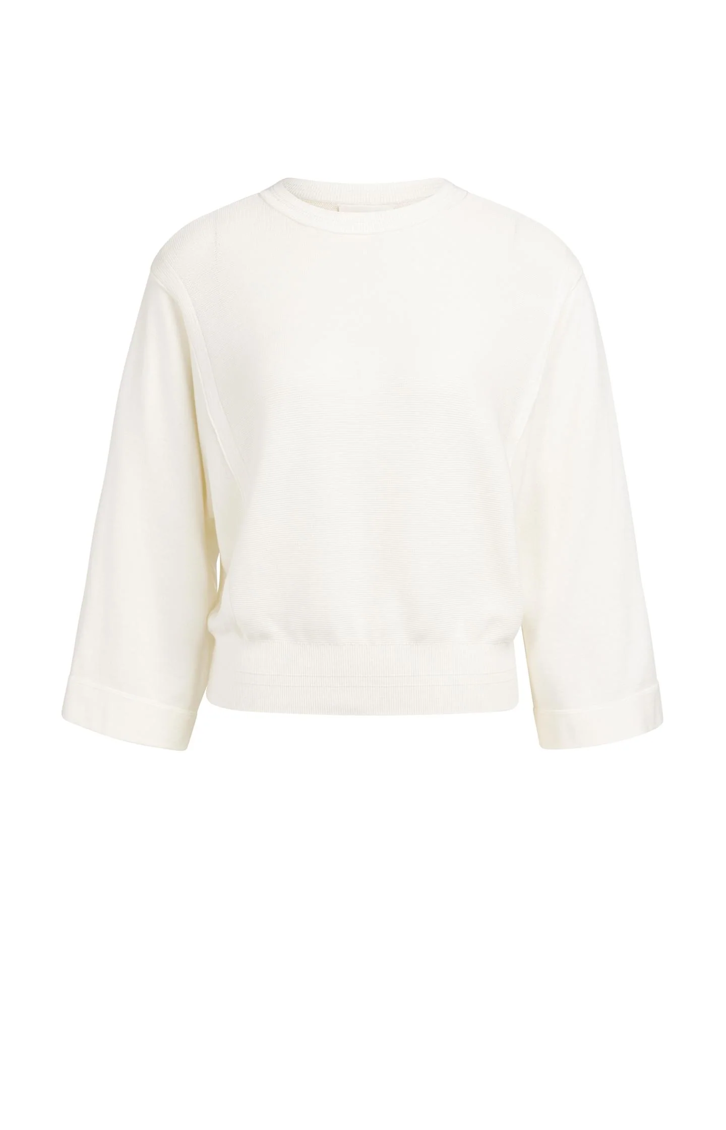 Sweater with mixed textures and wide sleeves - Image 2