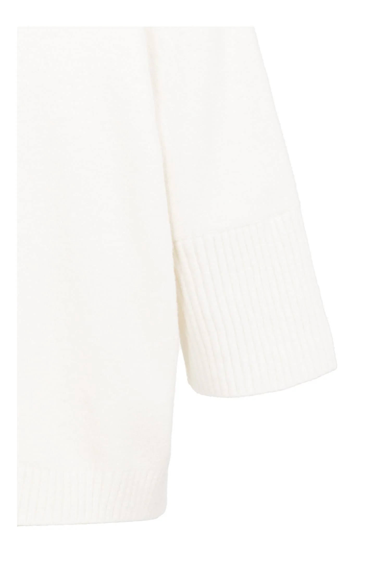 Sweater with ribbed three-quarter sleeves and mock neck - Image 8