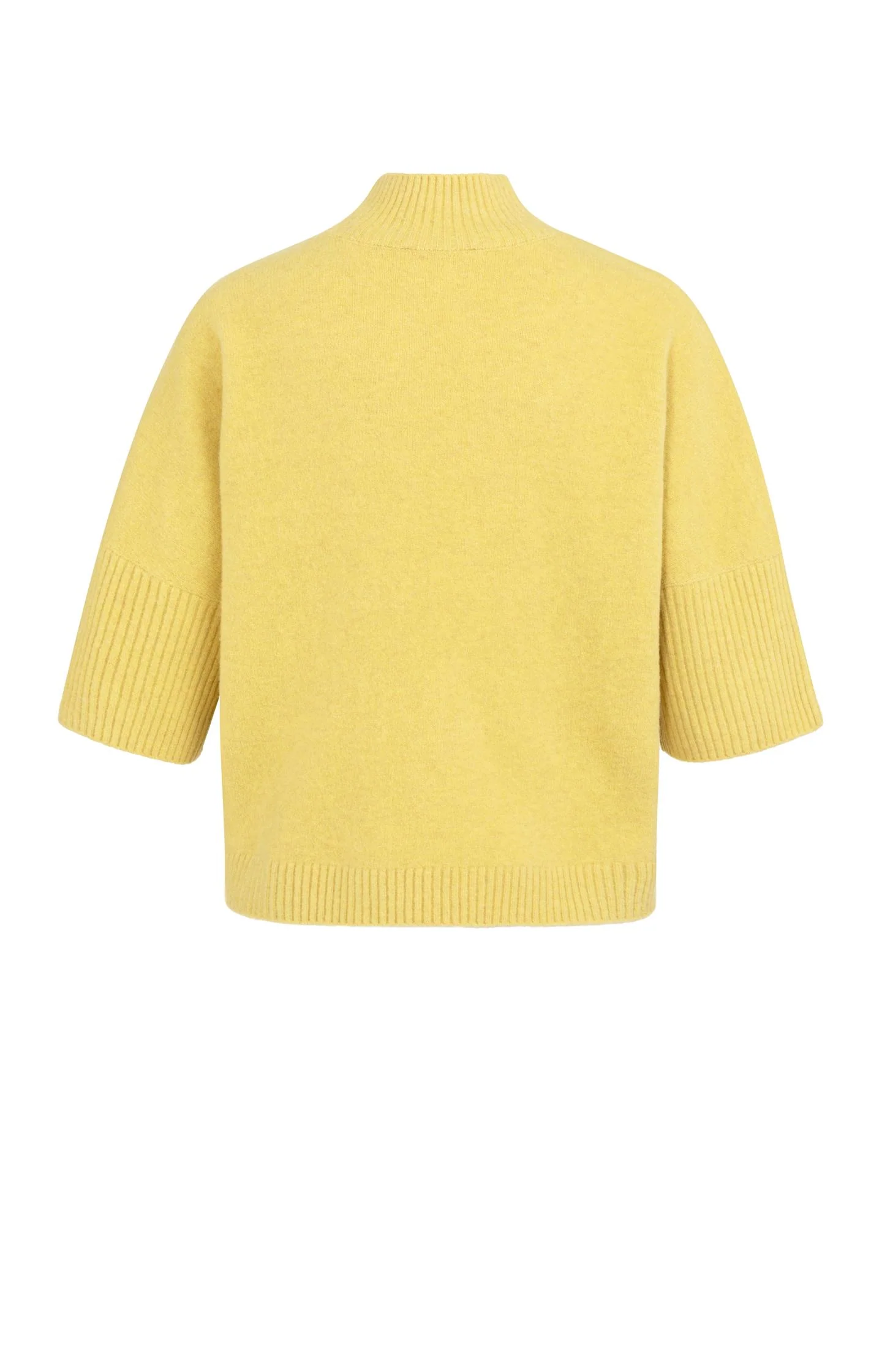 Sweater with ribbed three-quarter sleeves and mock neck - Image 6
