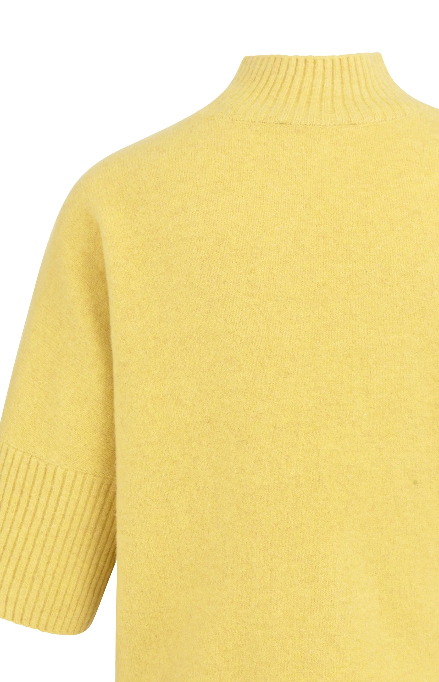 Sweater with ribbed three-quarter sleeves and mock neck - Image 7