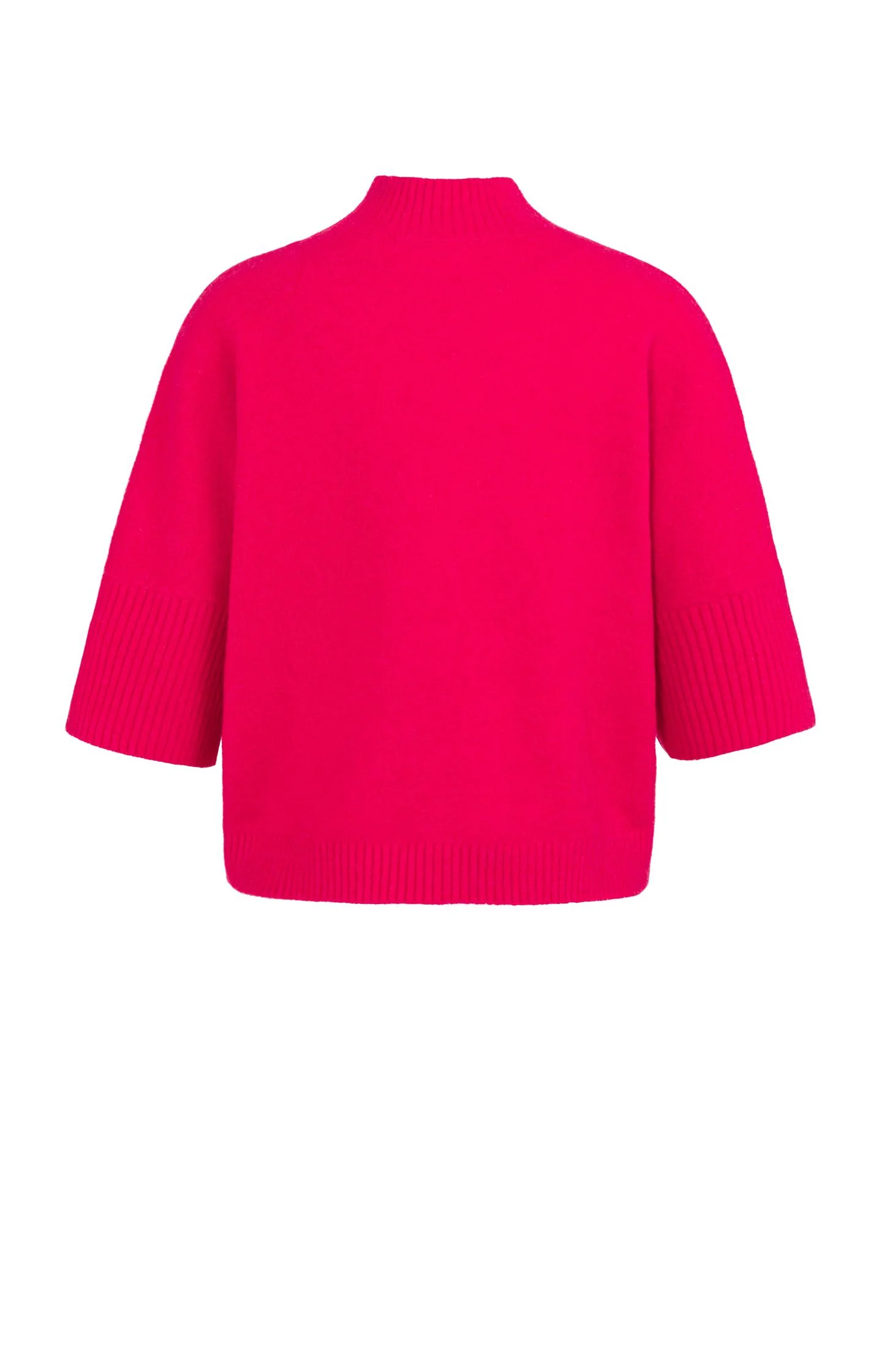 Sweater with ribbed three-quarter sleeves and mock neck - Image 9