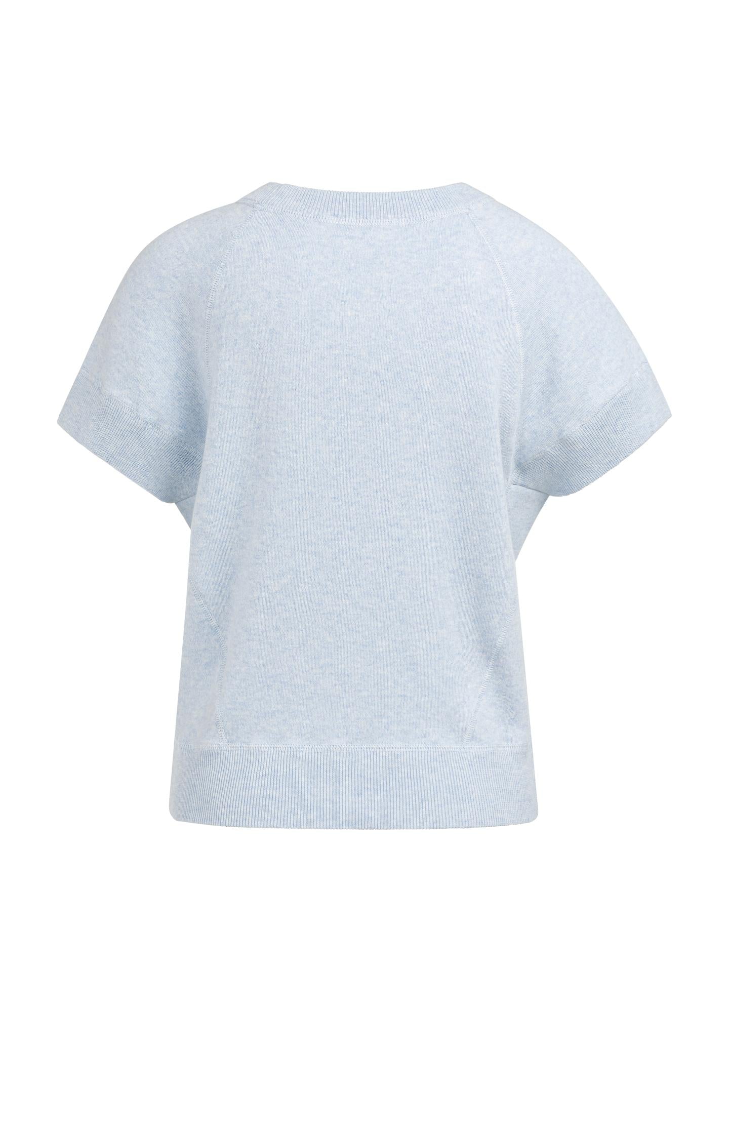 Sweater with short sleeves and stitch details - Image 7