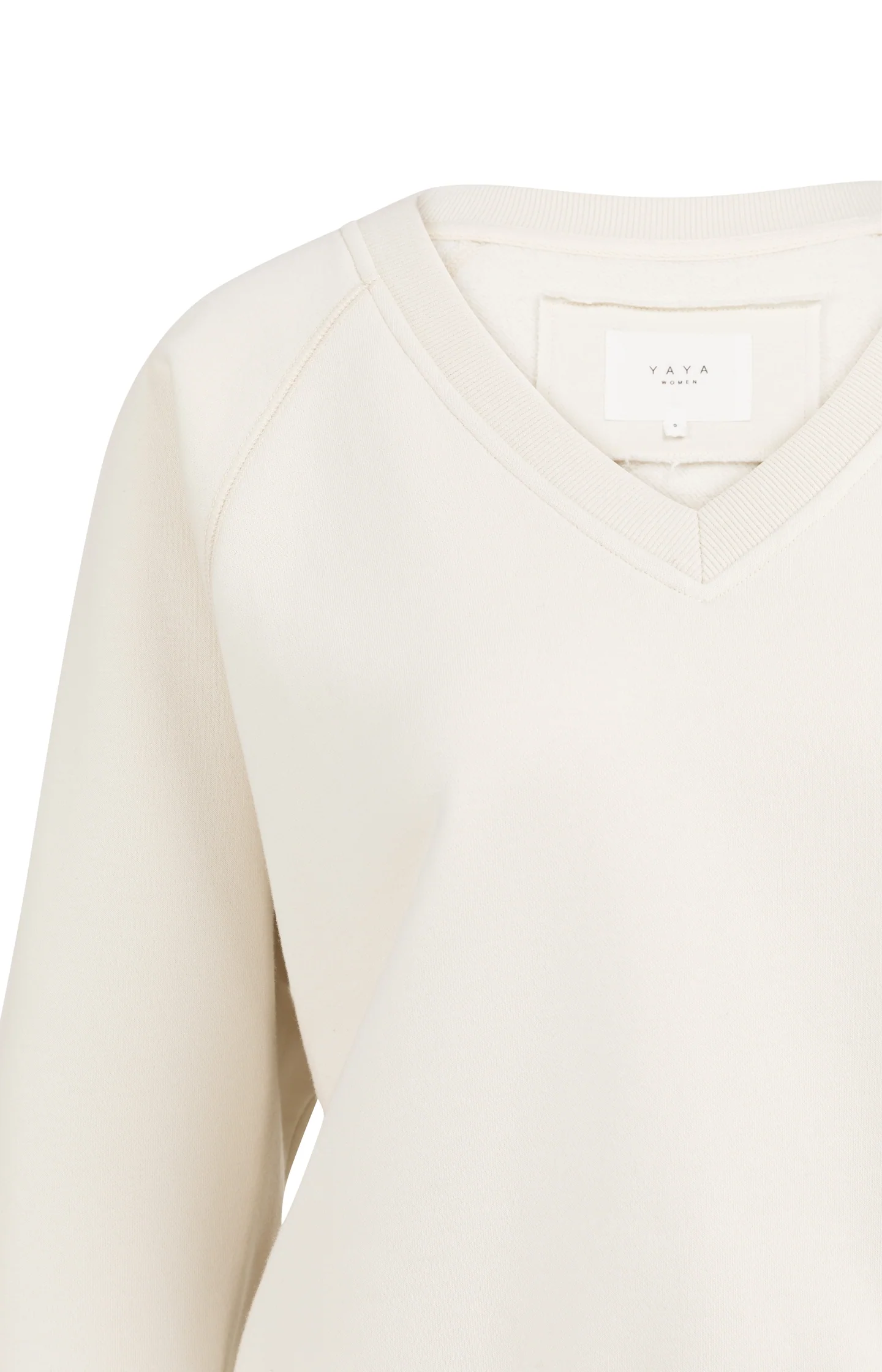 Sweater with V-neck and ribbed trims - Image 6
