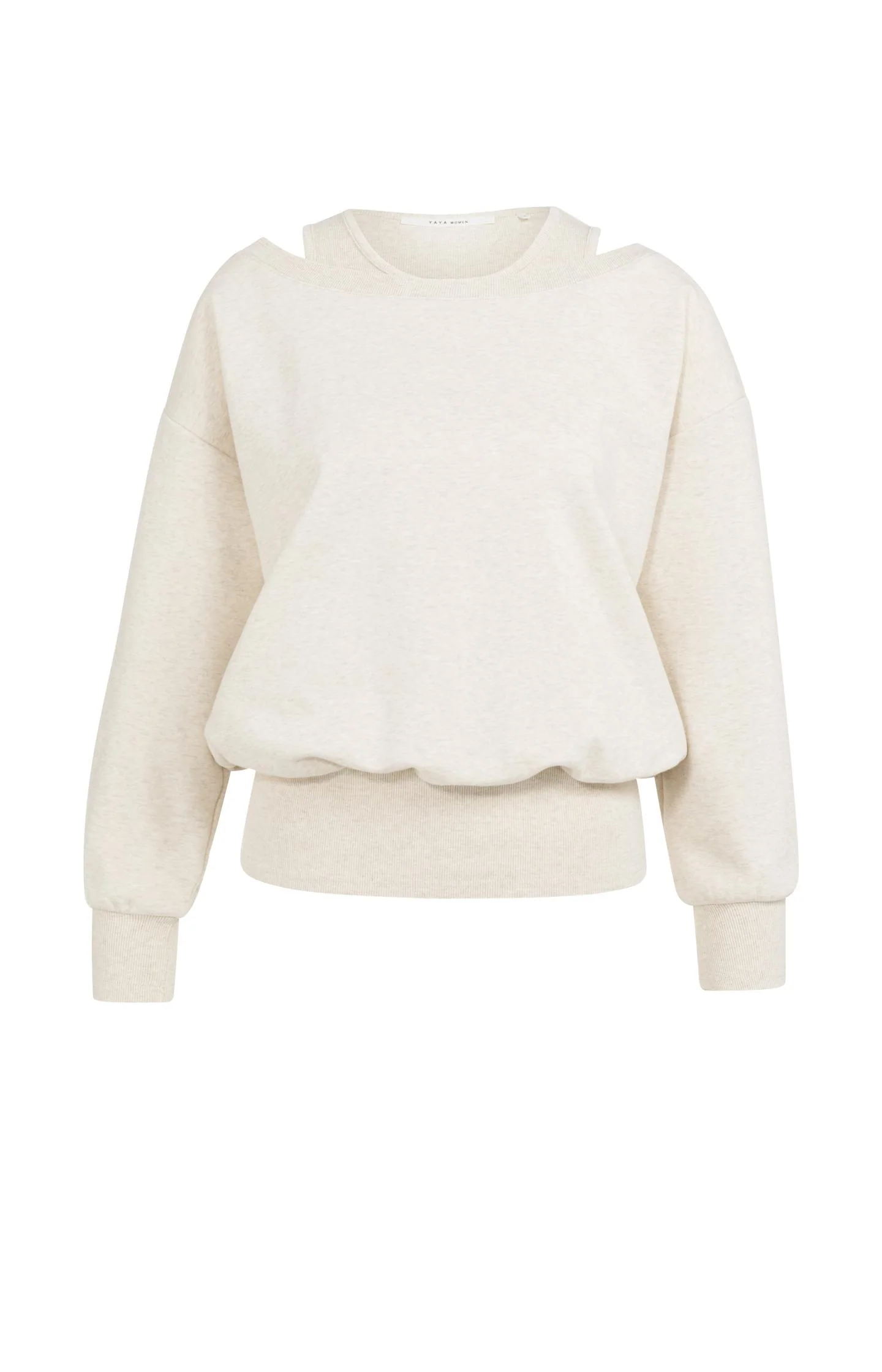 Sweatshirt with layered neckline detail - Image 2