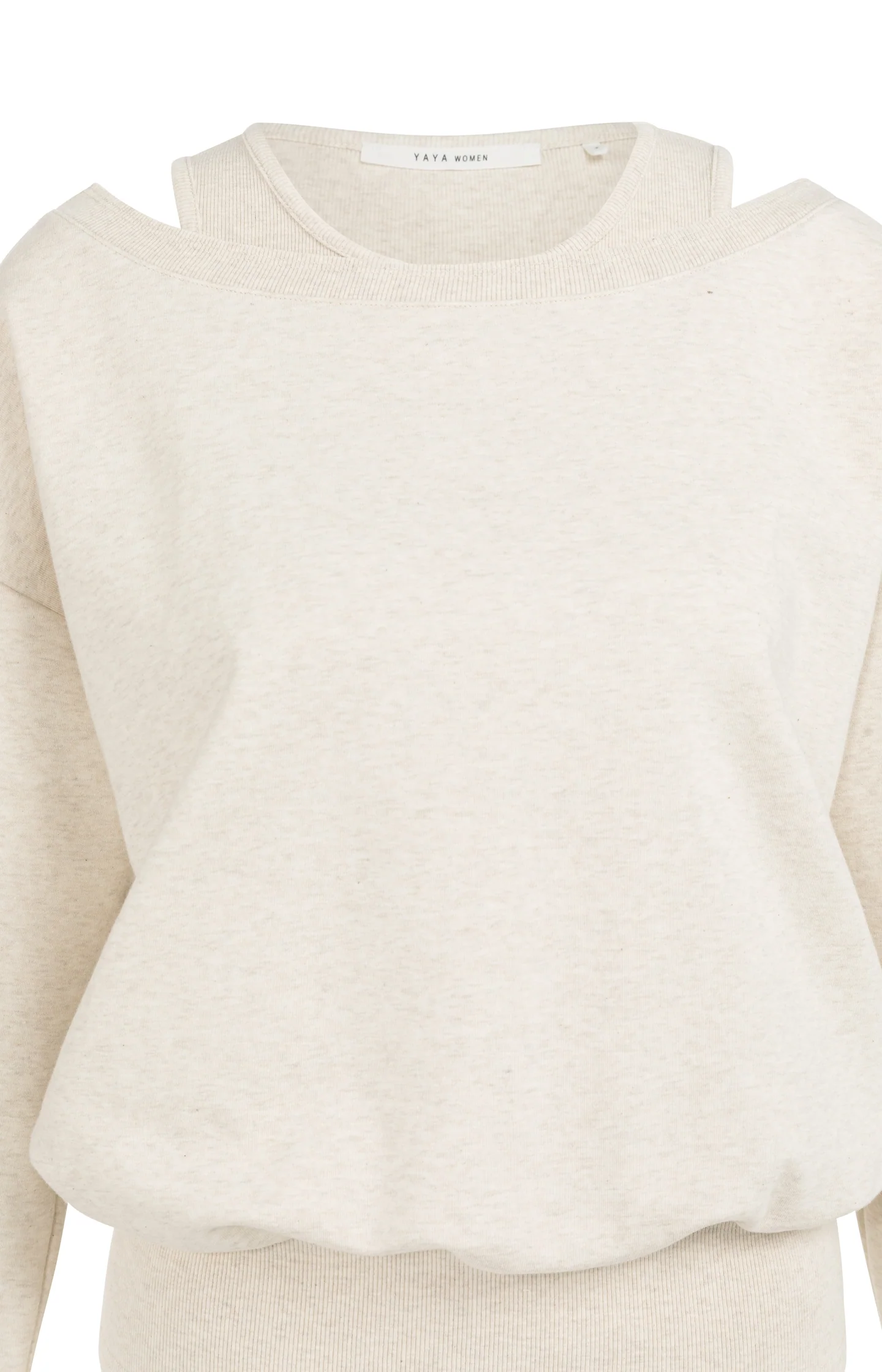 Sweatshirt with layered neckline detail - Image 7