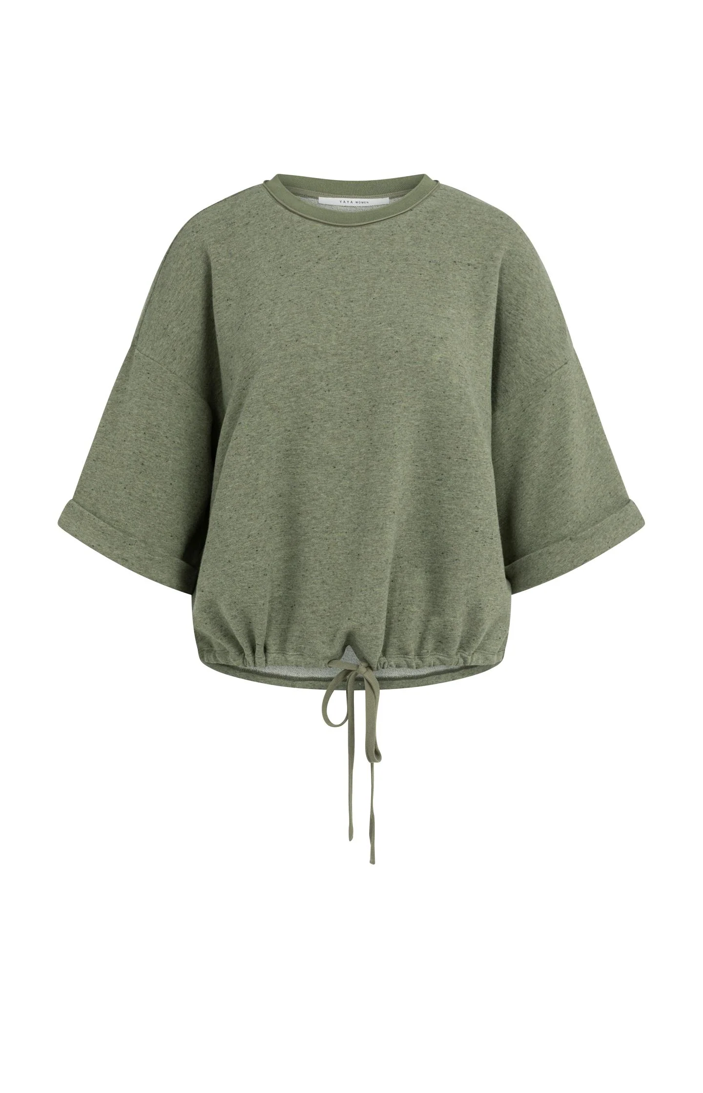 Sweatshirt with rolled cuffs and drawcord - Image 2