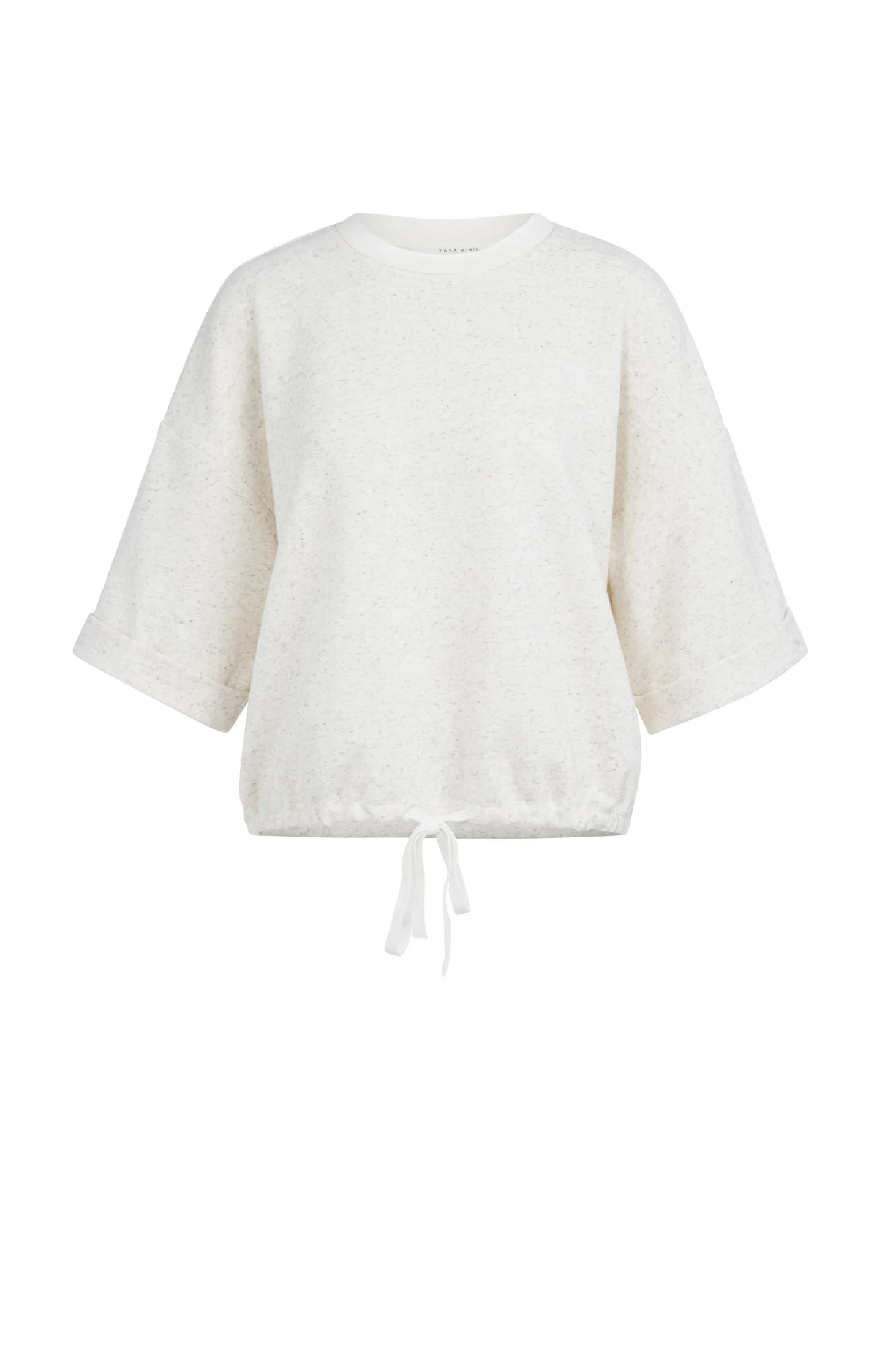 Sweatshirt with rolled cuffs and drawcord - Image 2