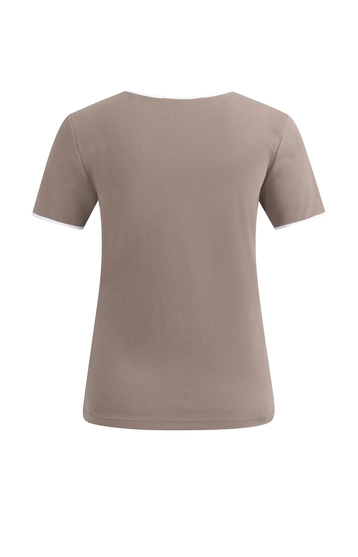 T-shirt with contrasting trim and round neck - Image 6