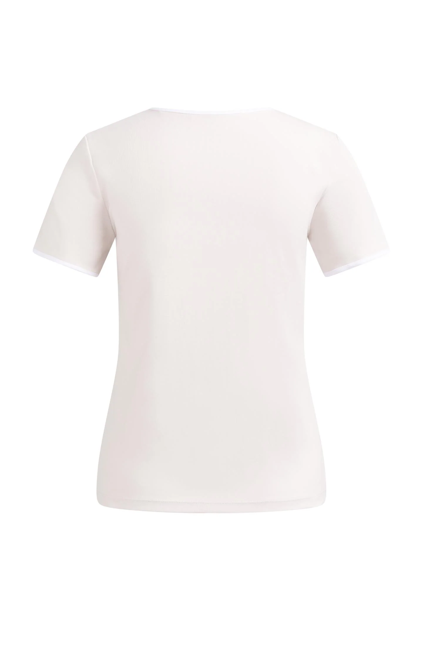T-shirt with contrasting trim and round neck - Image 6