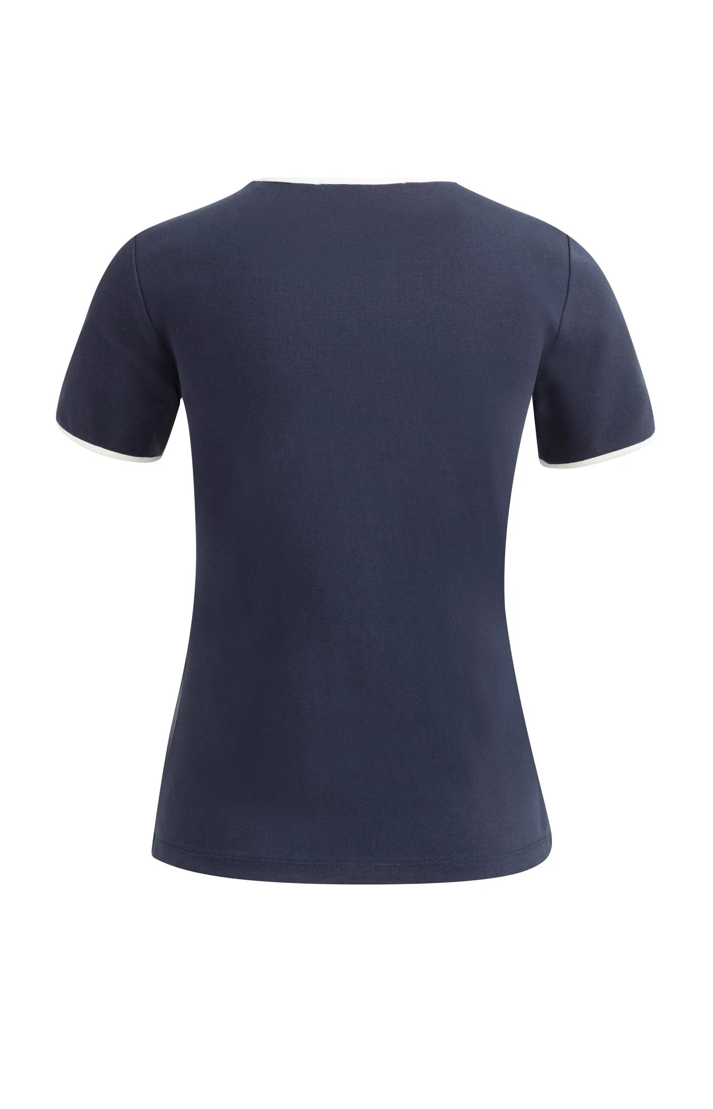T-shirt with contrasting trim and round neck - Image 7