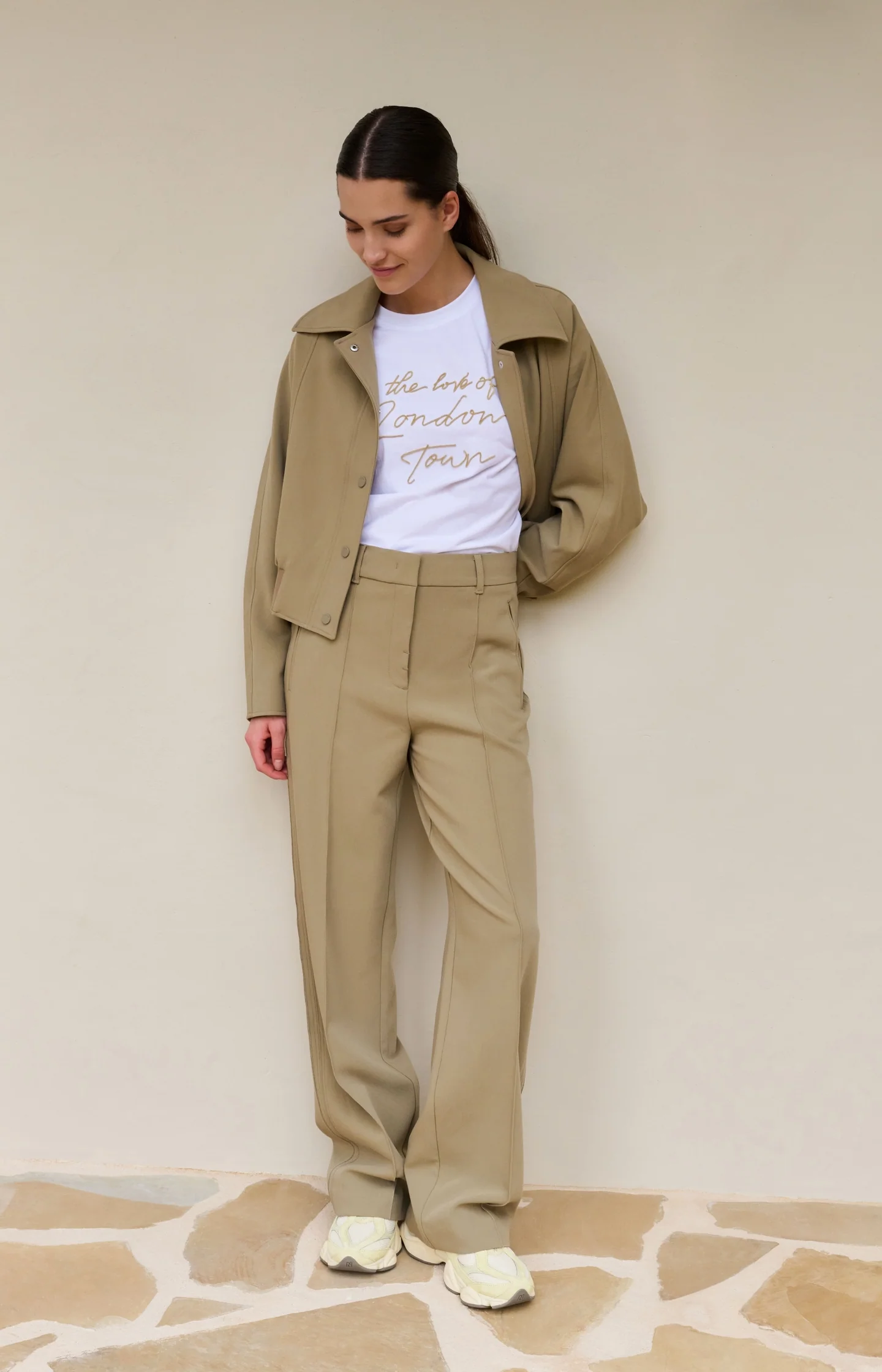 T-shirt with soft flock print and wide sleeves - Image 5