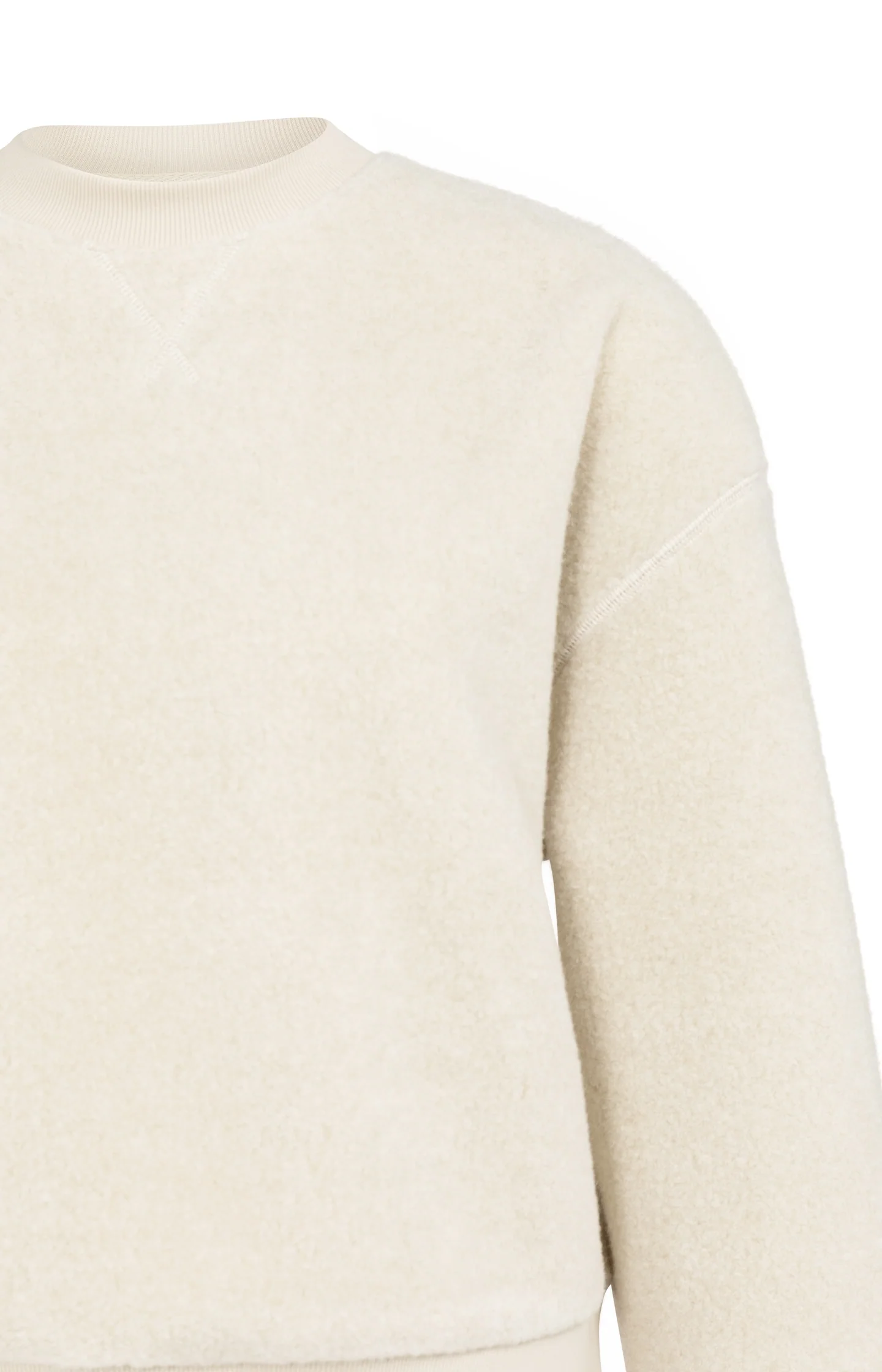 Teddy sweater with ribbed trims and round neckline - Image 7