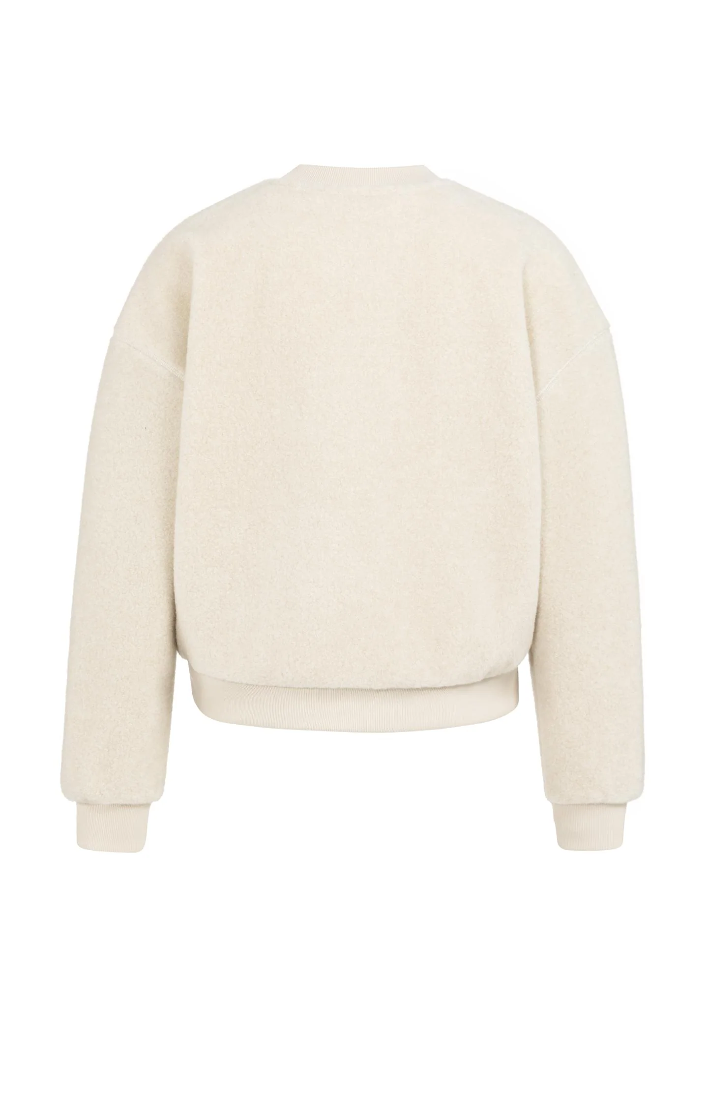 Teddy sweater with ribbed trims and round neckline - Image 8