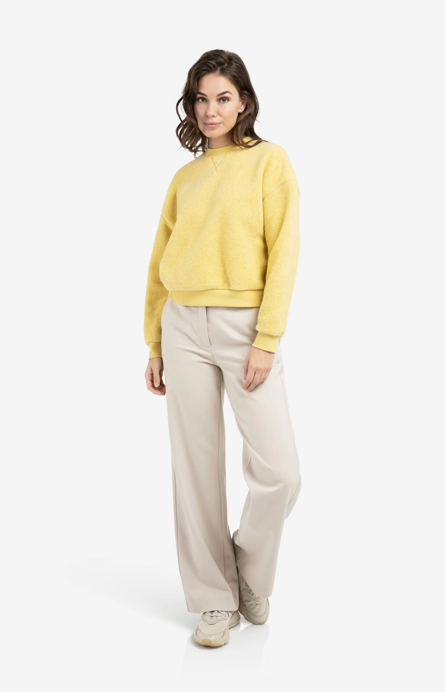 Teddy sweater with ribbed trims and round neckline - Image 6