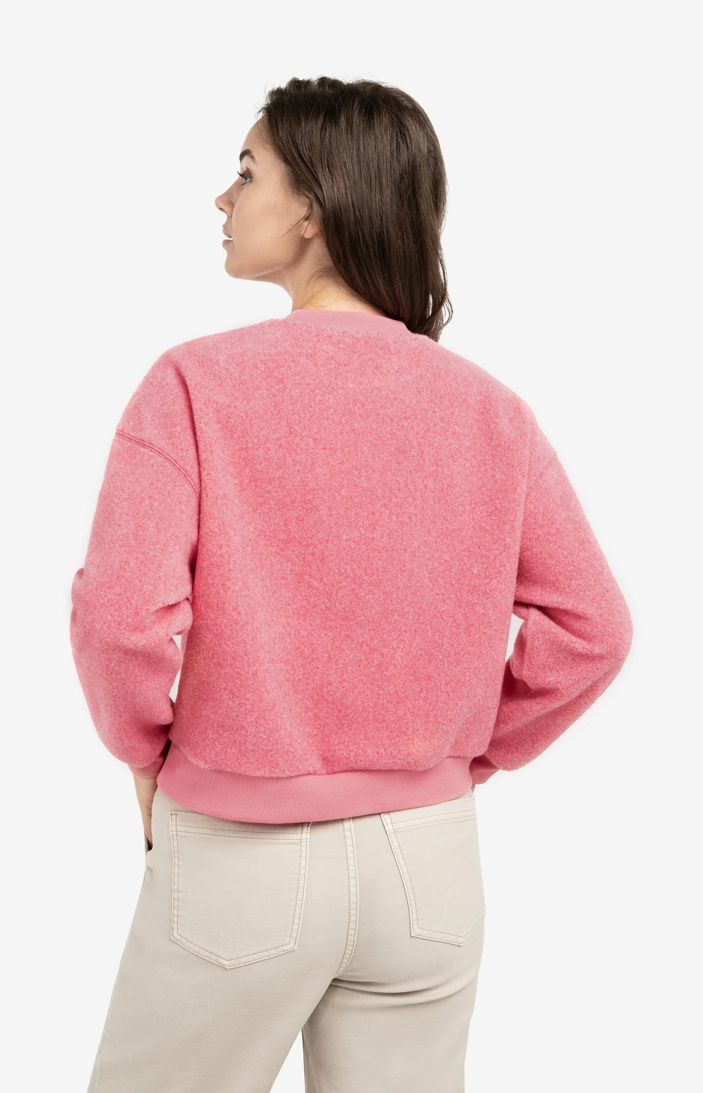Teddy sweater with ribbed trims and round neckline - Image 5