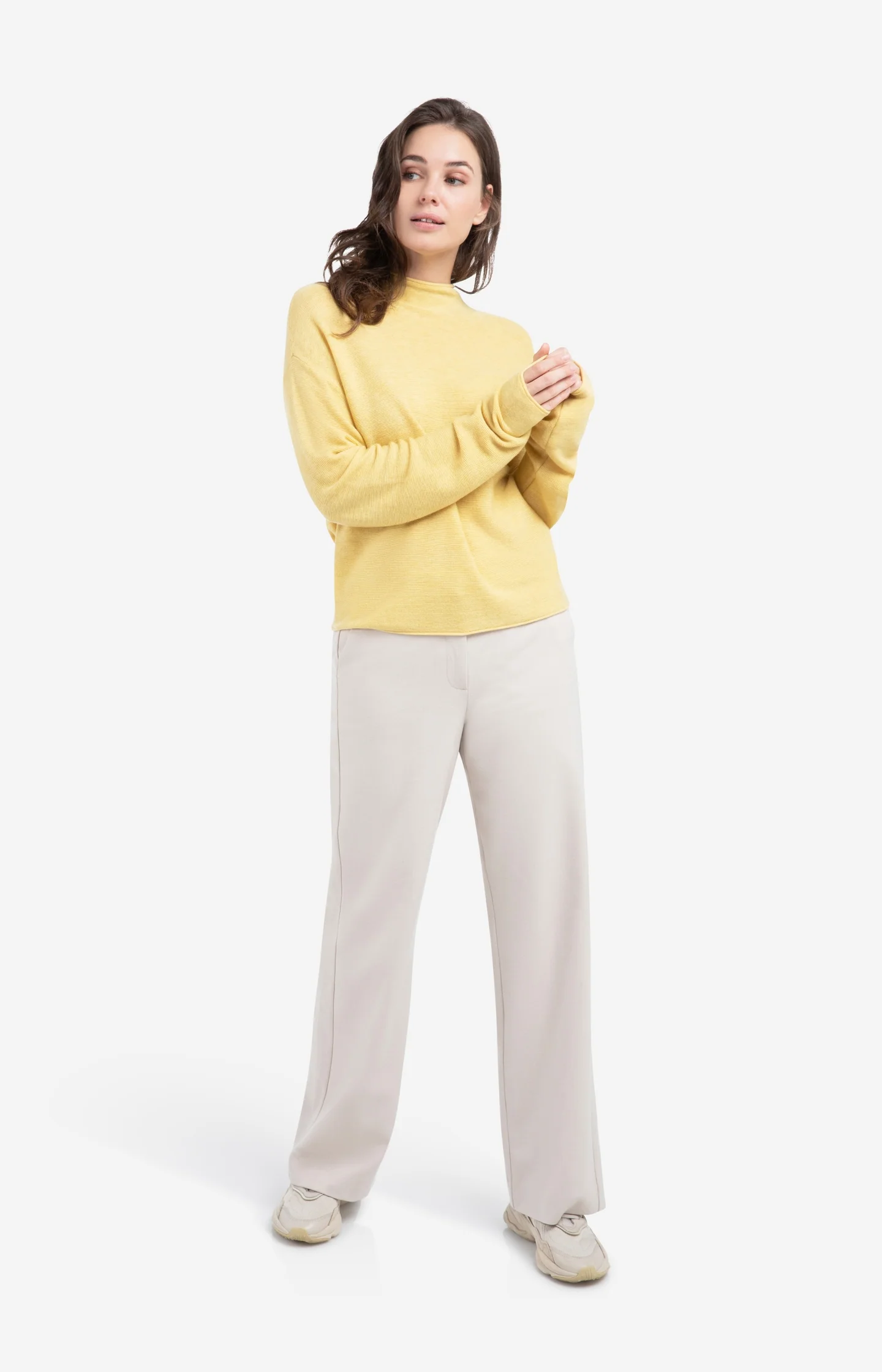 Textured knit sweater with buttoned back - Image 6