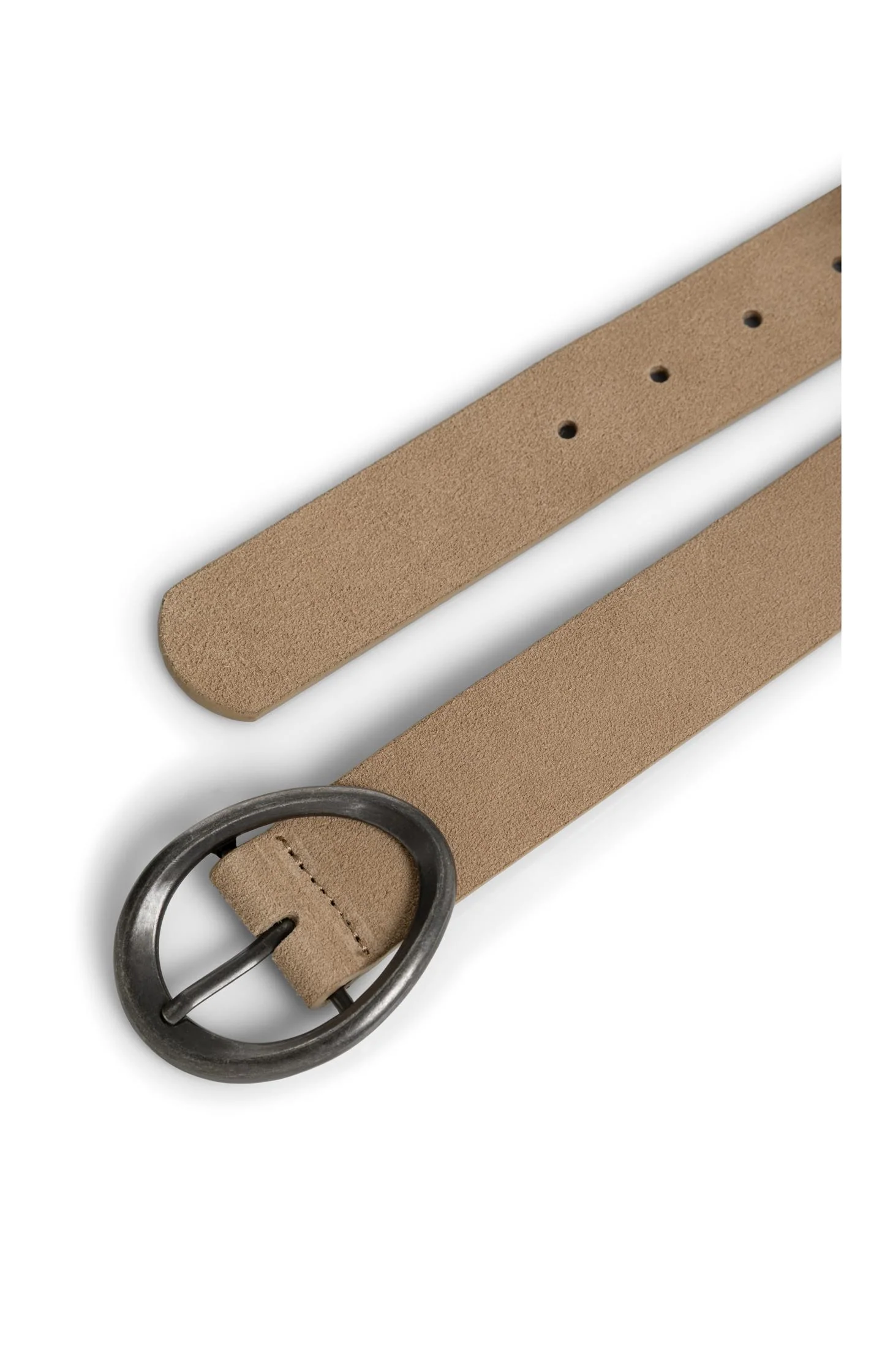 Thin suede belt with metal buckle - Image 2
