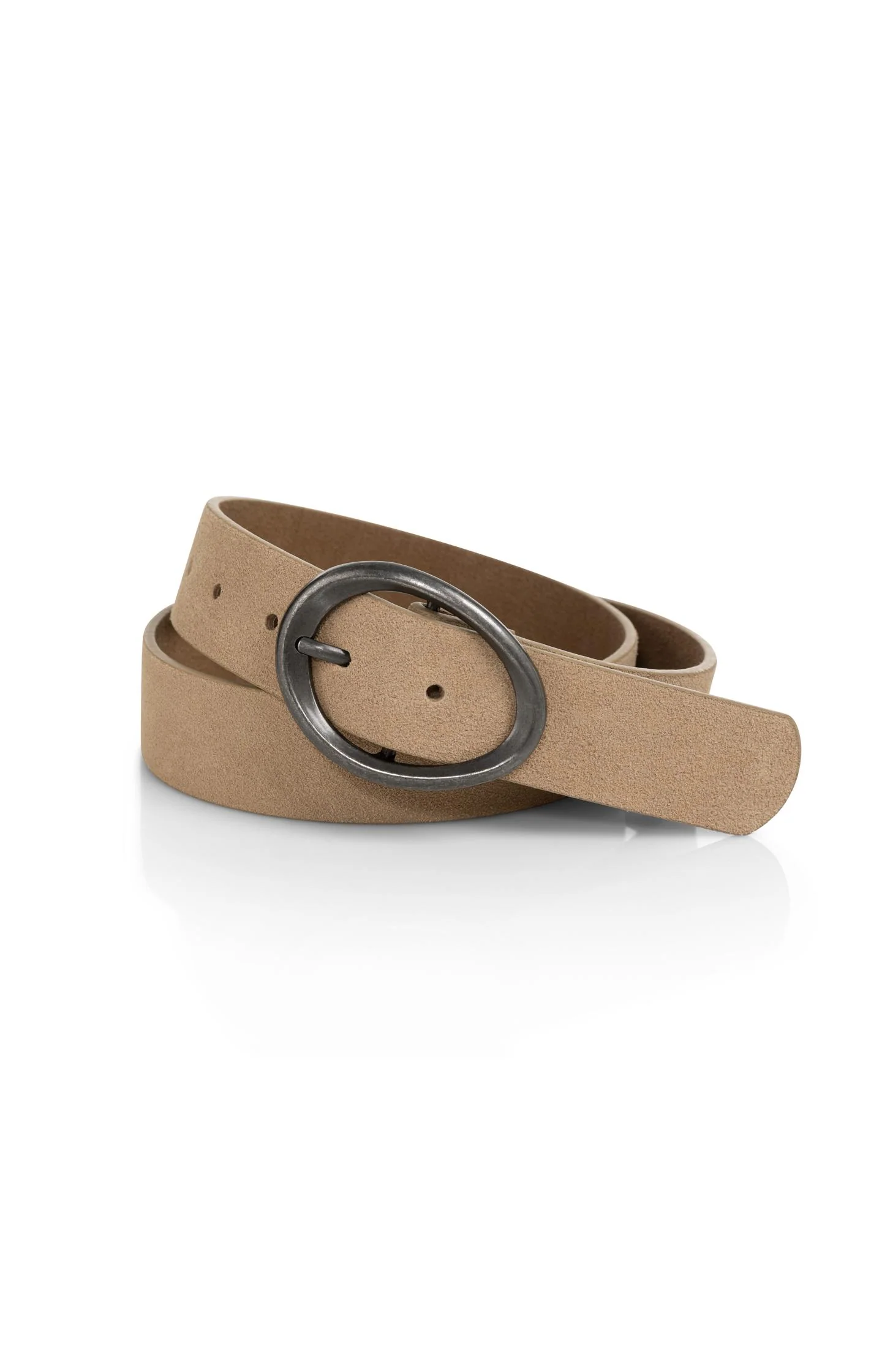 Thin suede belt with metal buckle - Image 4