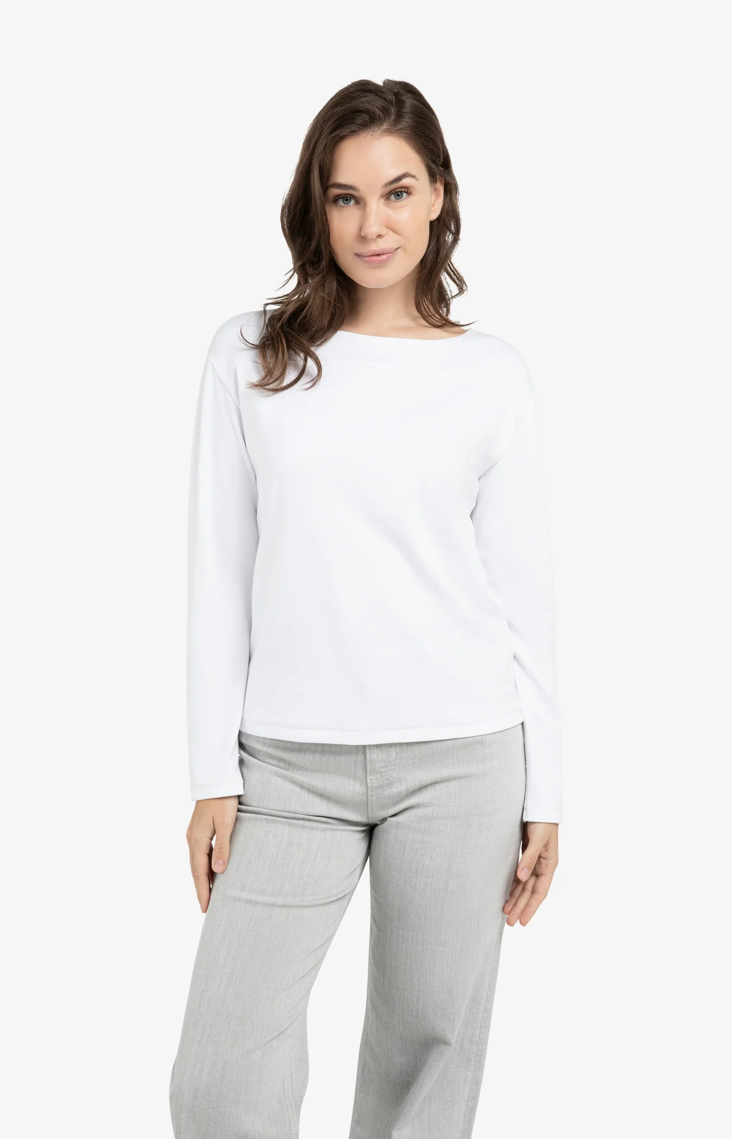 Top with long sleeves and refined seam detail - Image 3