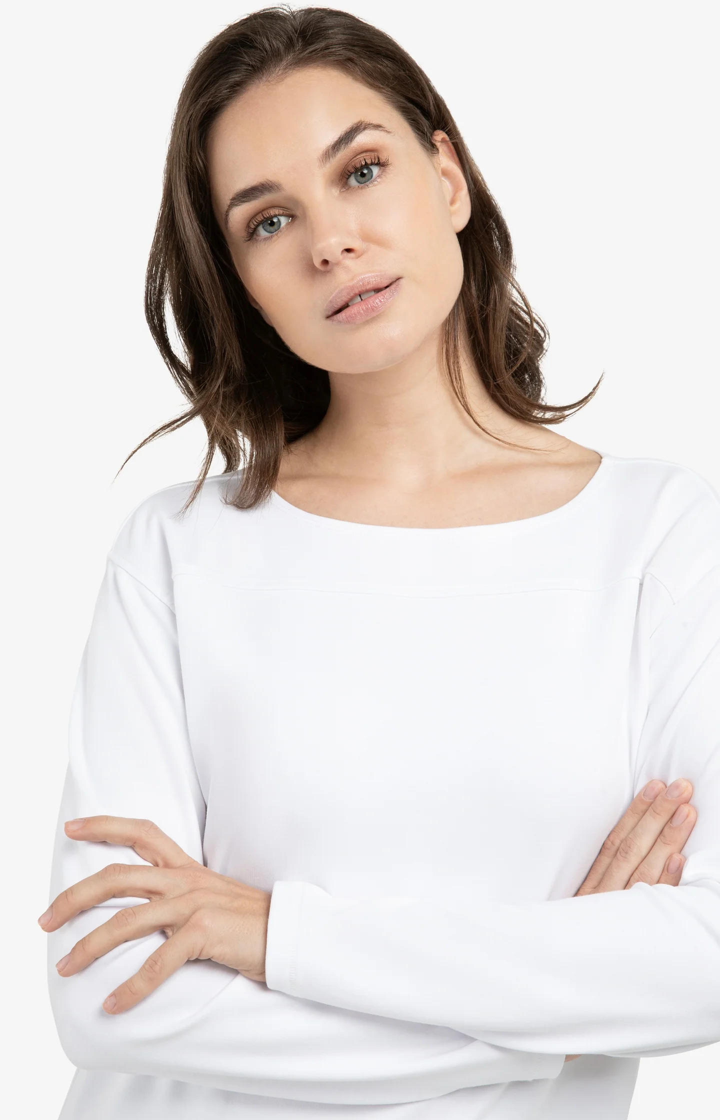 Top with long sleeves and refined seam detail - Image 5