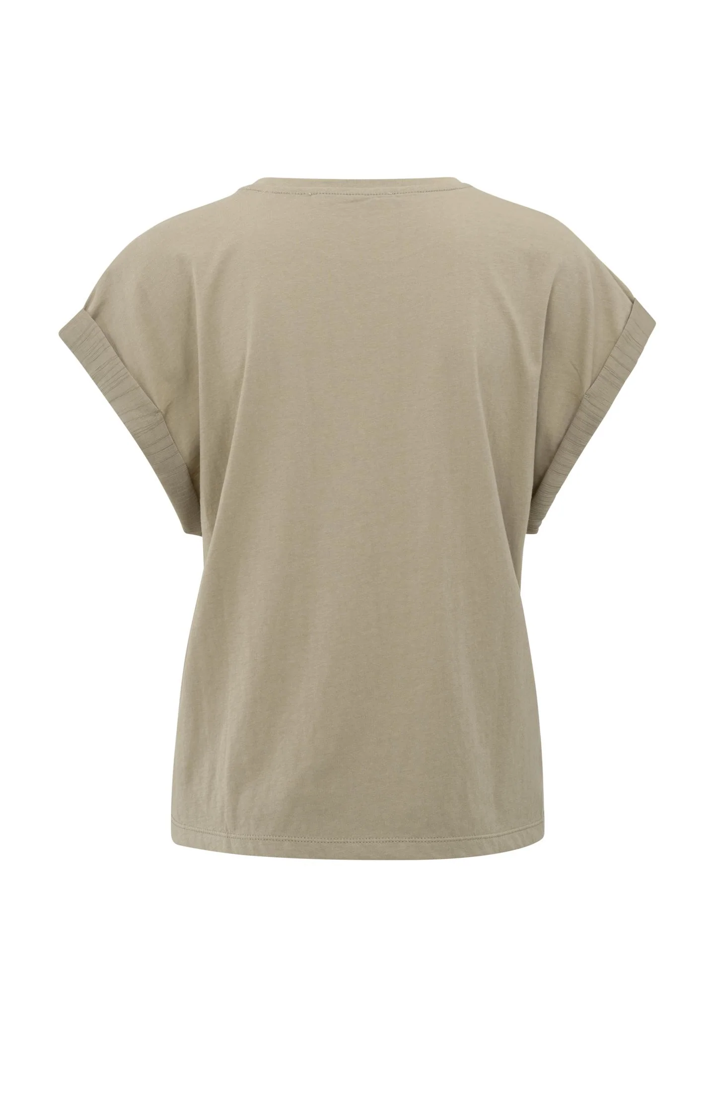 Top with round neck and woven cuff sleeves - Image 7