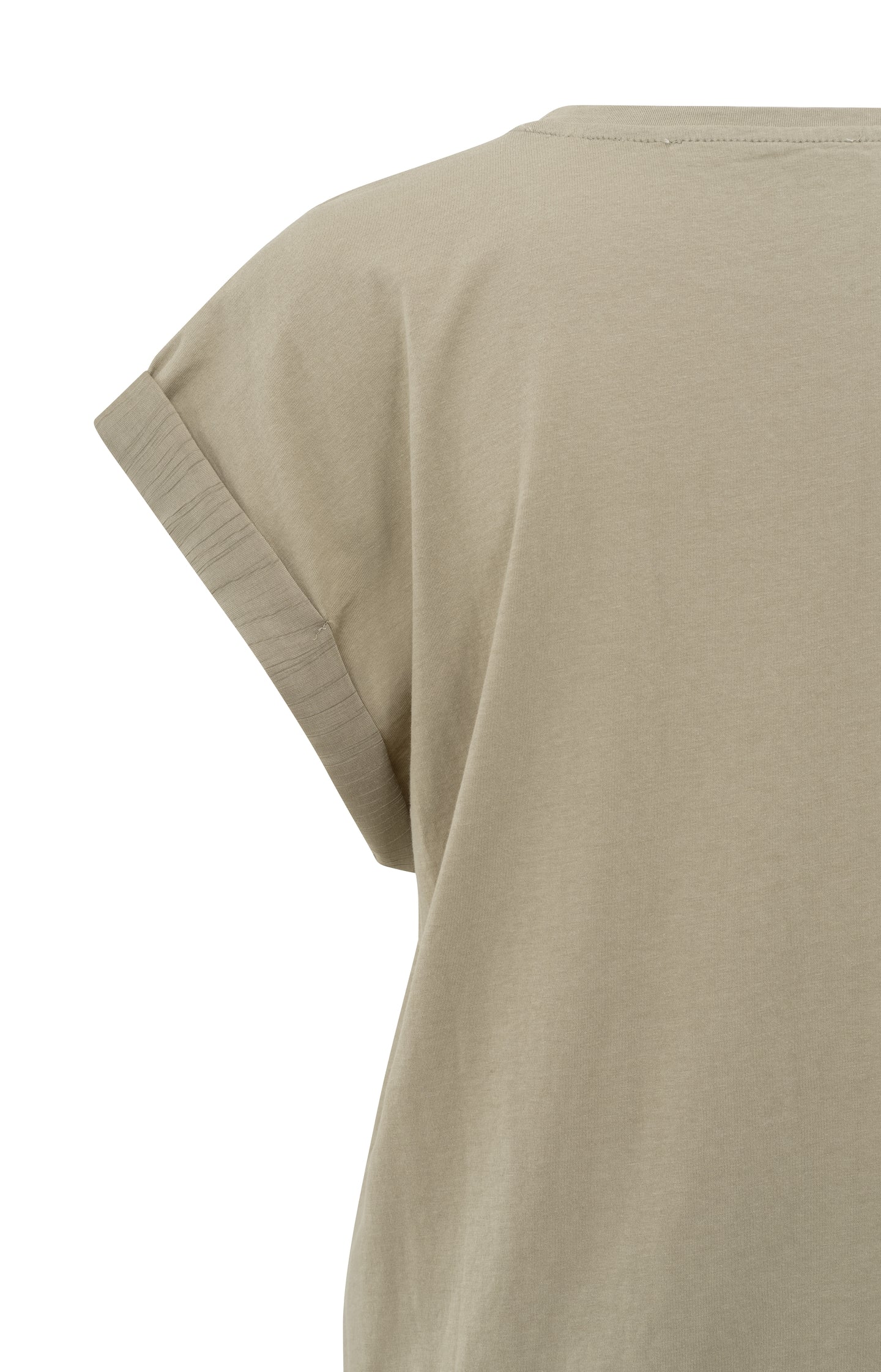 Top with round neck and woven cuff sleeves - Image 8