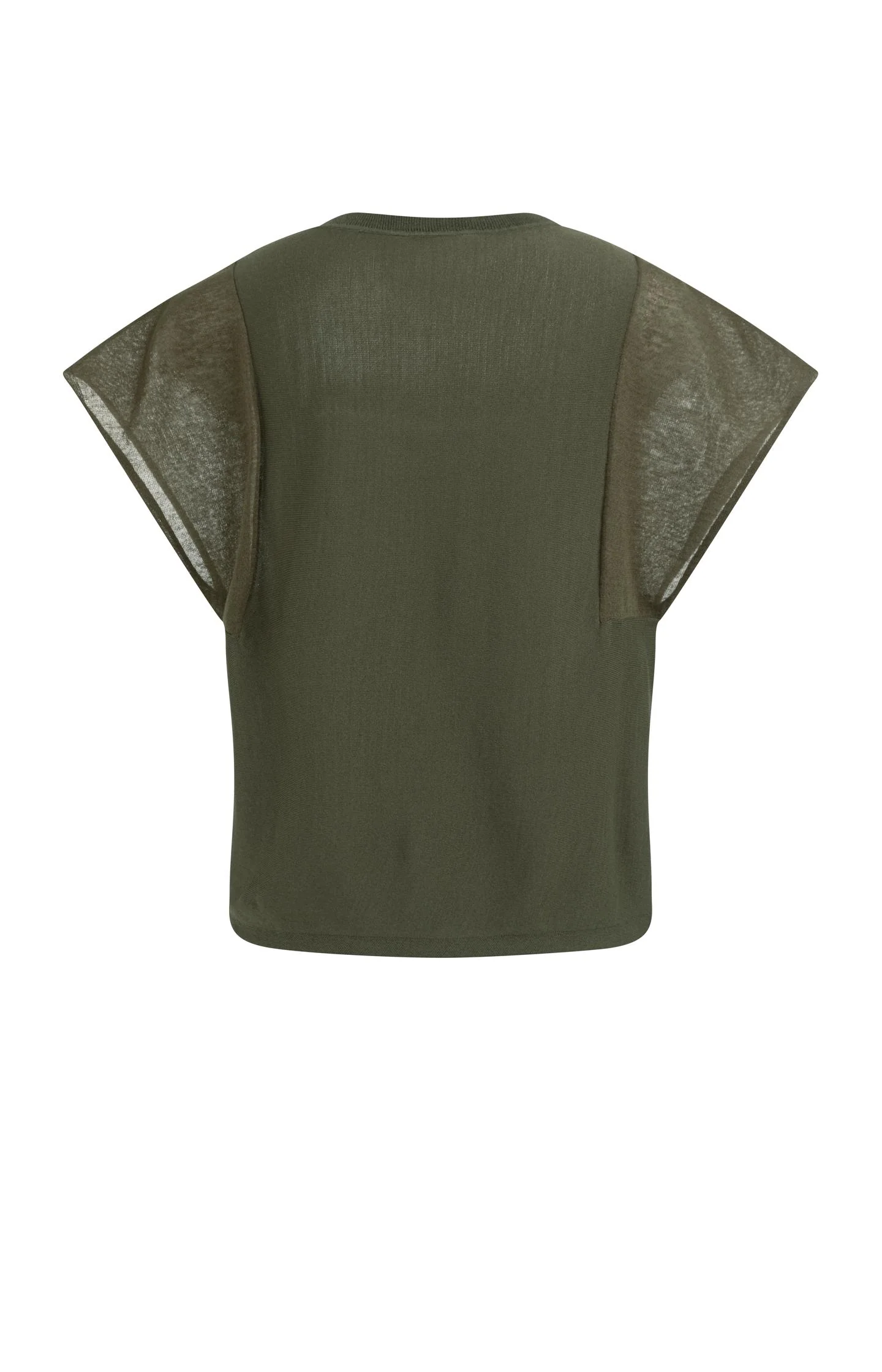 Top with sheer short sleeves and crew neck - Image 7
