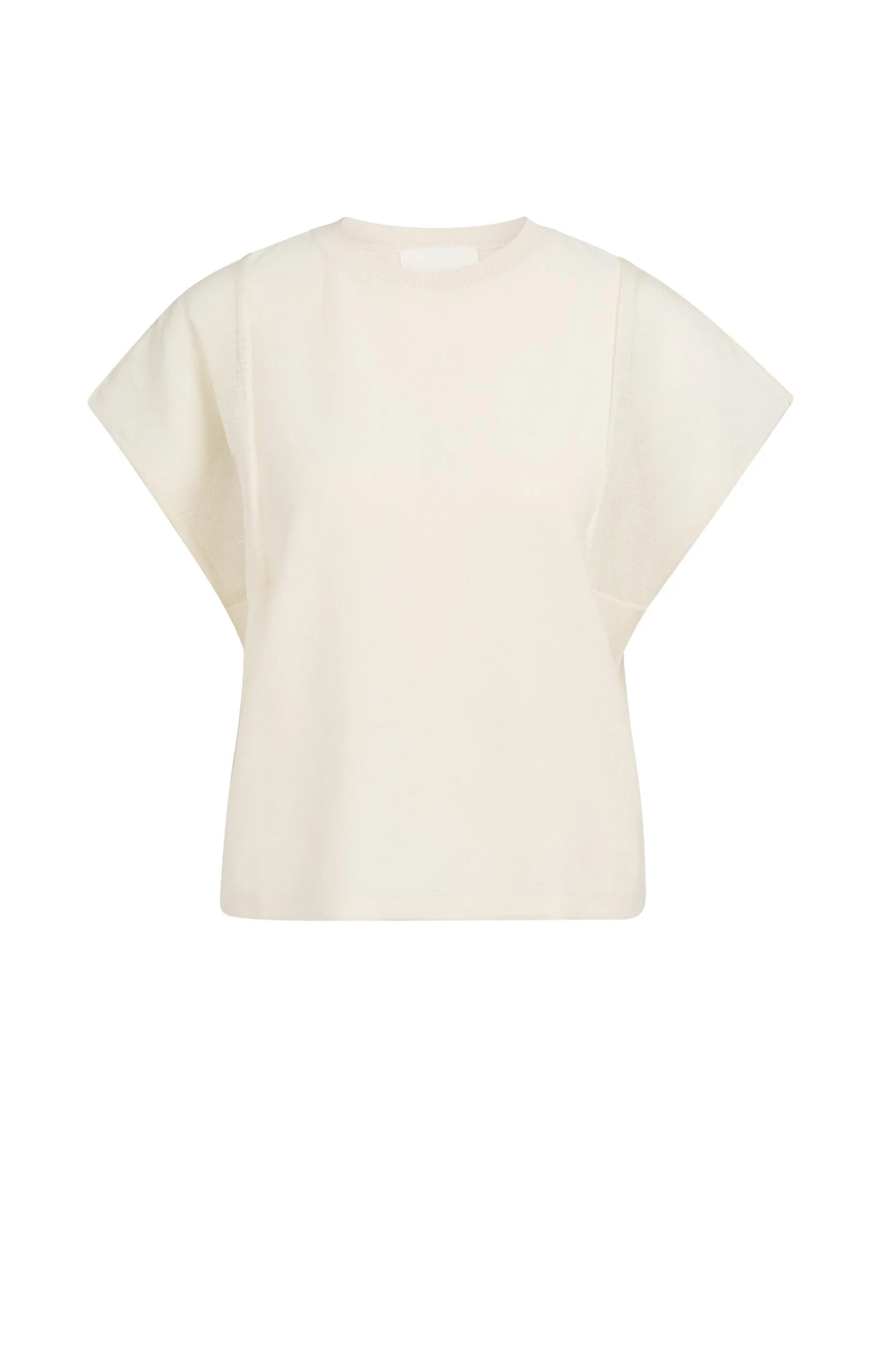 Top with sheer short sleeves and crew neck - Image 2