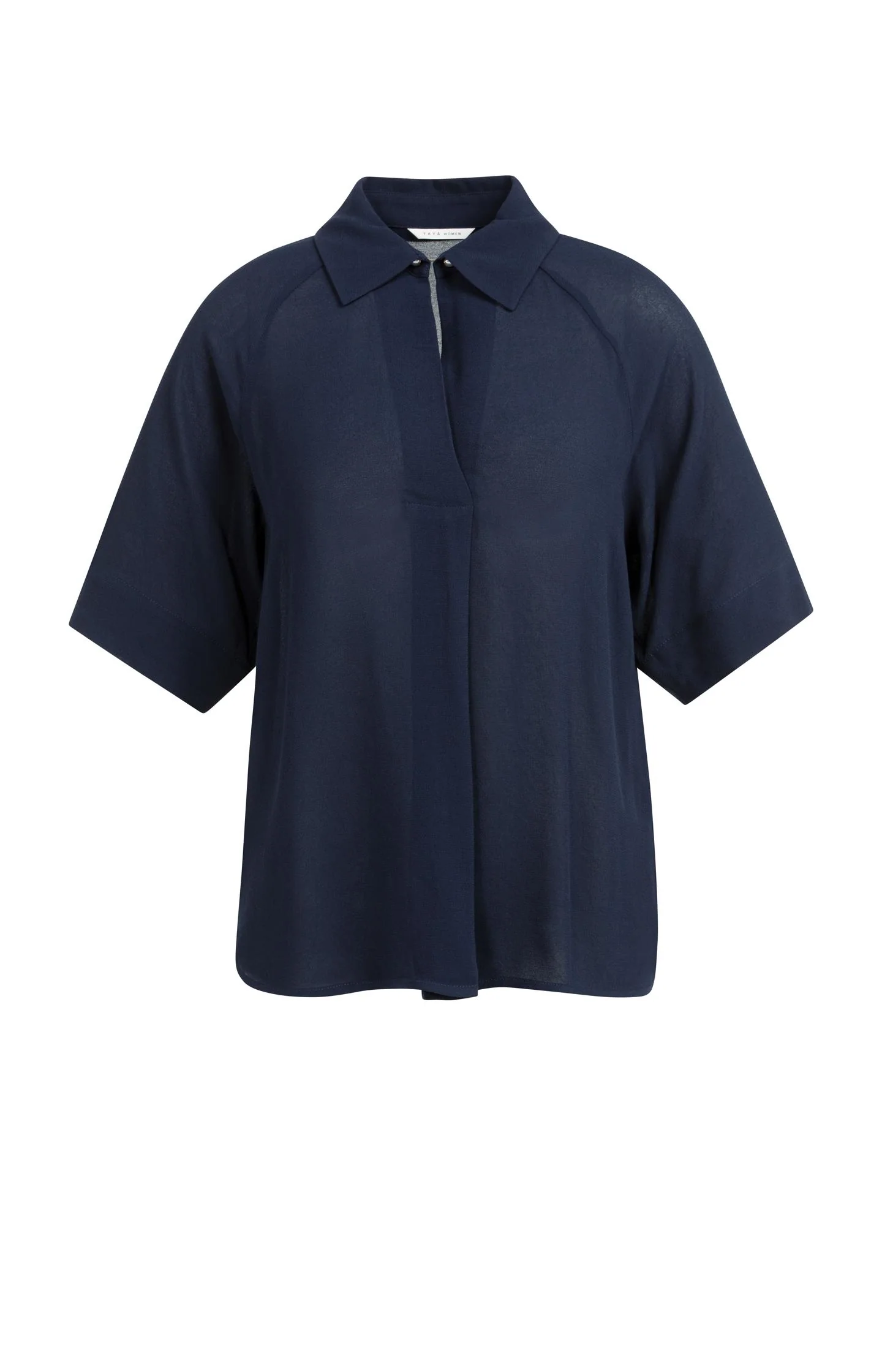 Top with short raglan sleeves and pearl detail - Image 2