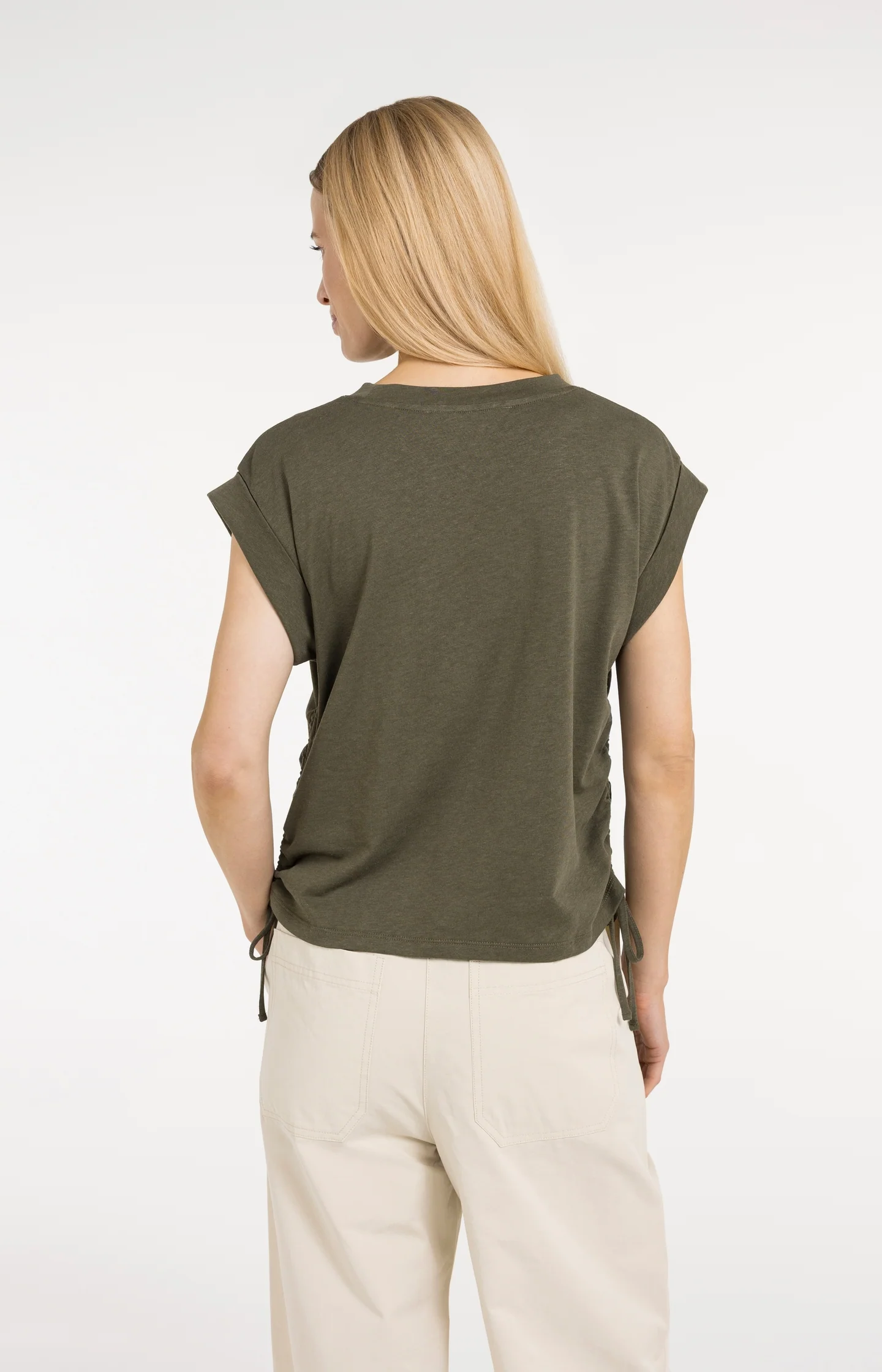 Top with short sleeves and adjustable cords - Image 3