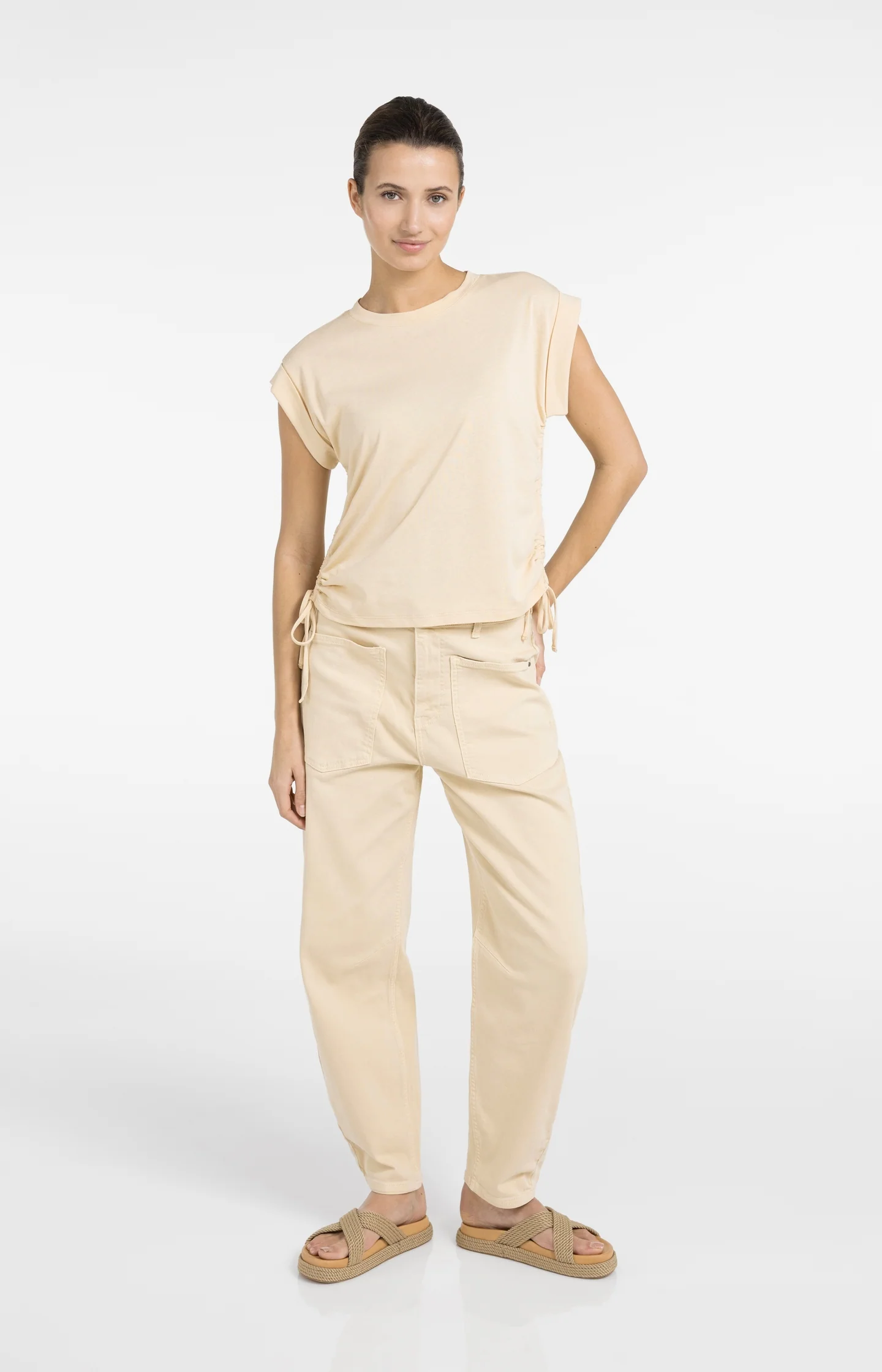Top with short sleeves and adjustable cords - Image 6