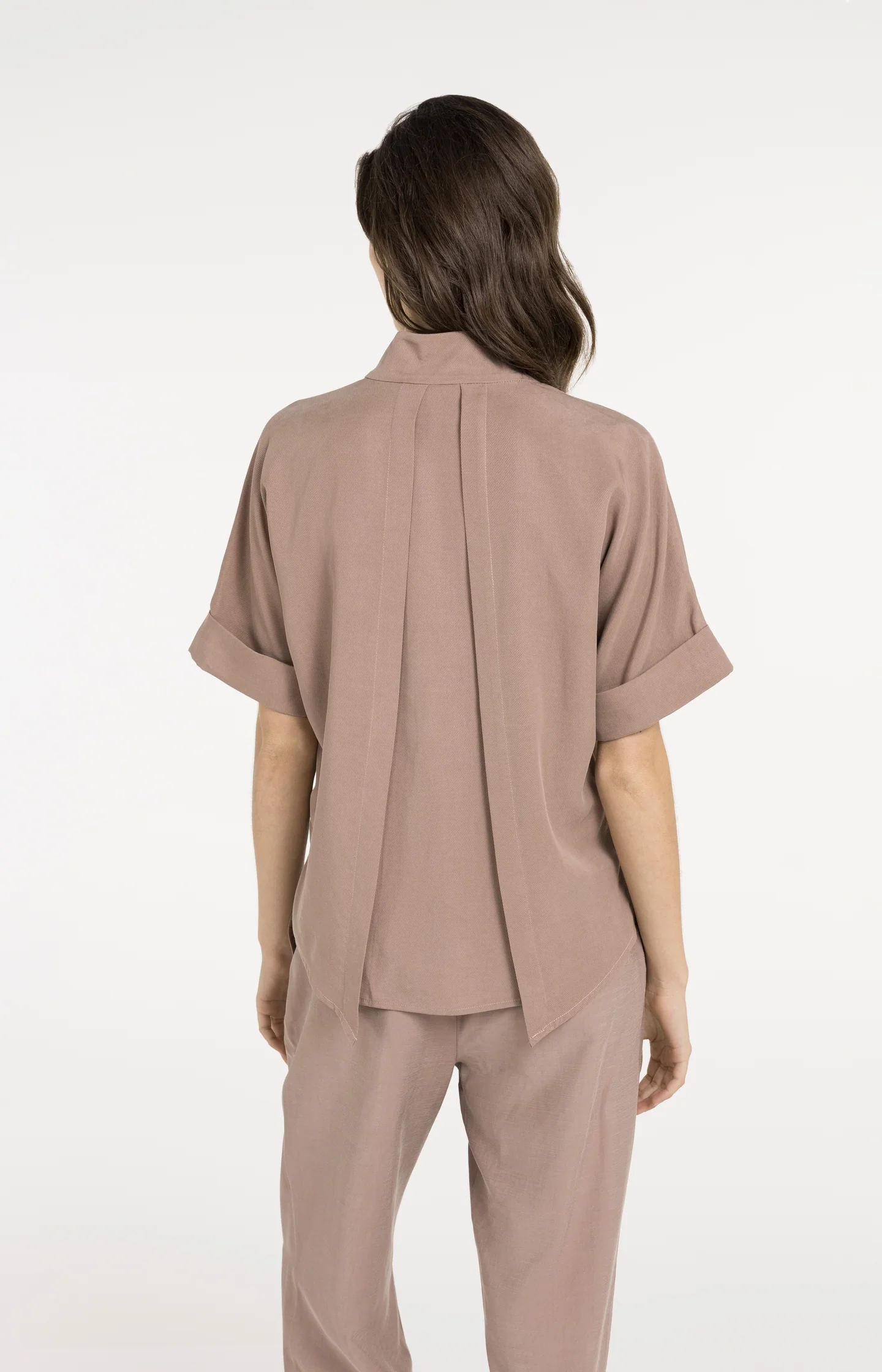 Top with short sleeves and polo collar - Image 3