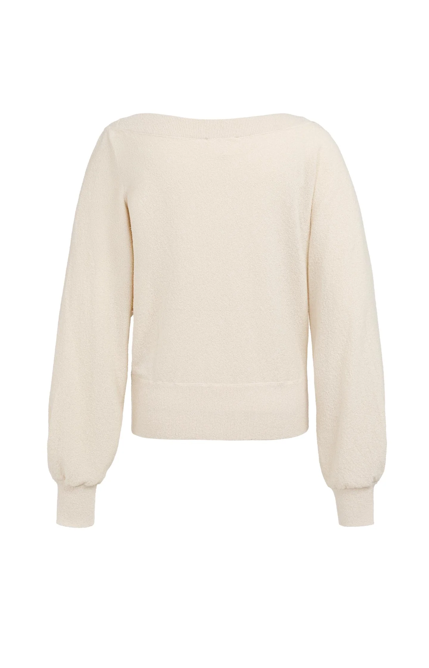 Towel knit sweater with boat neckline - Image 7