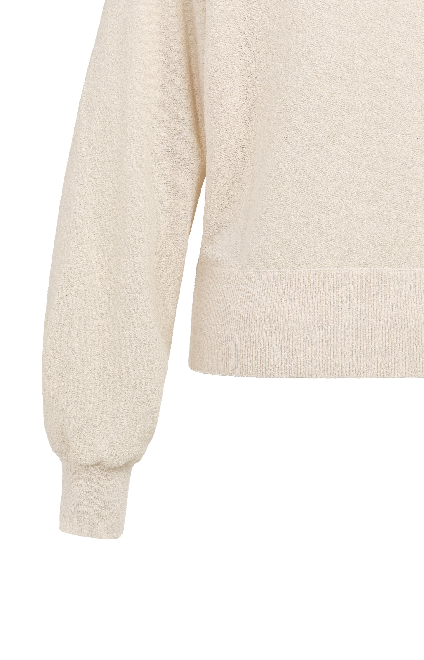 Towel knit sweater with boat neckline - Image 8