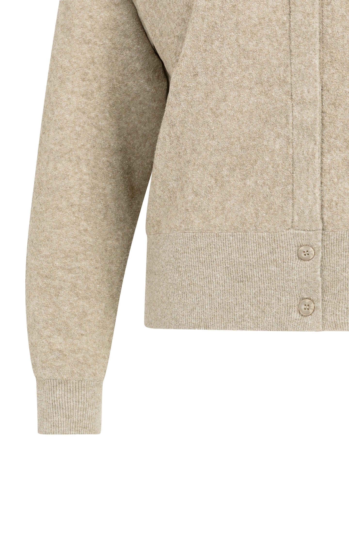 Towel-textured knit cardigan with long sleeves - Image 3