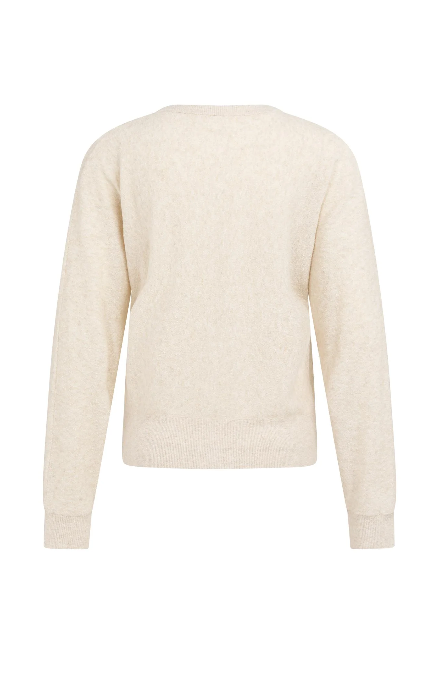 Towel-textured knit cardigan with long sleeves - Image 8