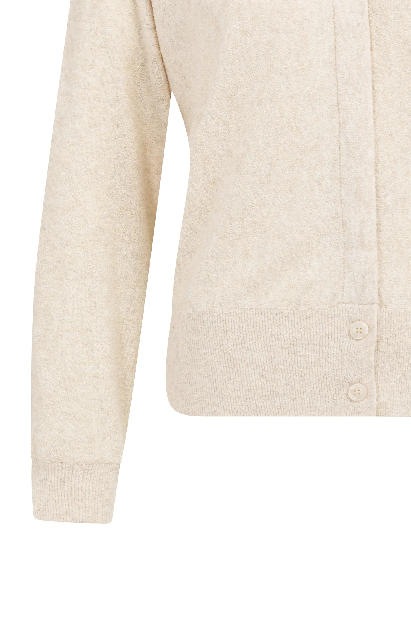Towel-textured knit cardigan with long sleeves - Image 9