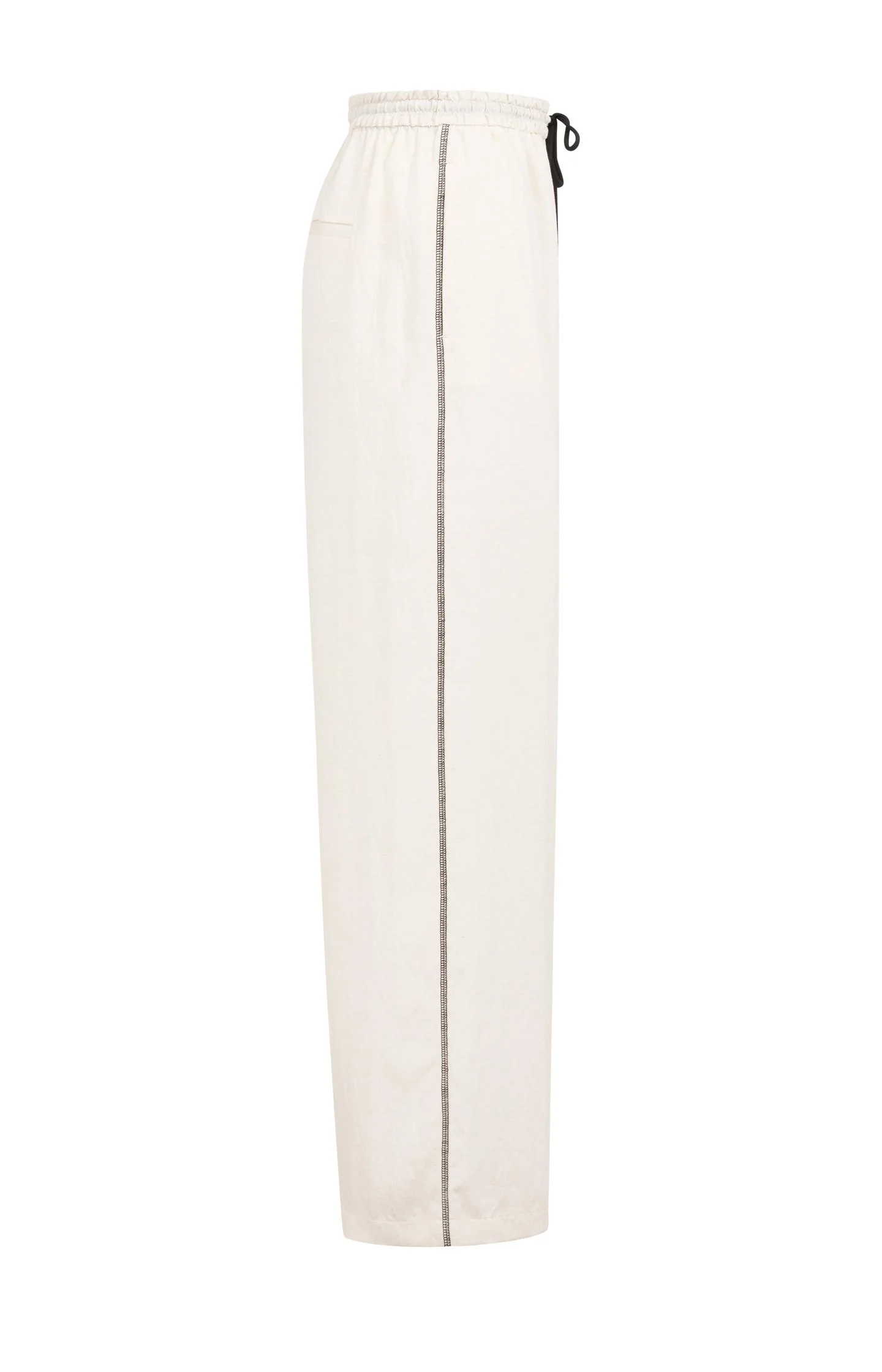 Trousers with wide legs and contrast stitching (L30) - Image 3