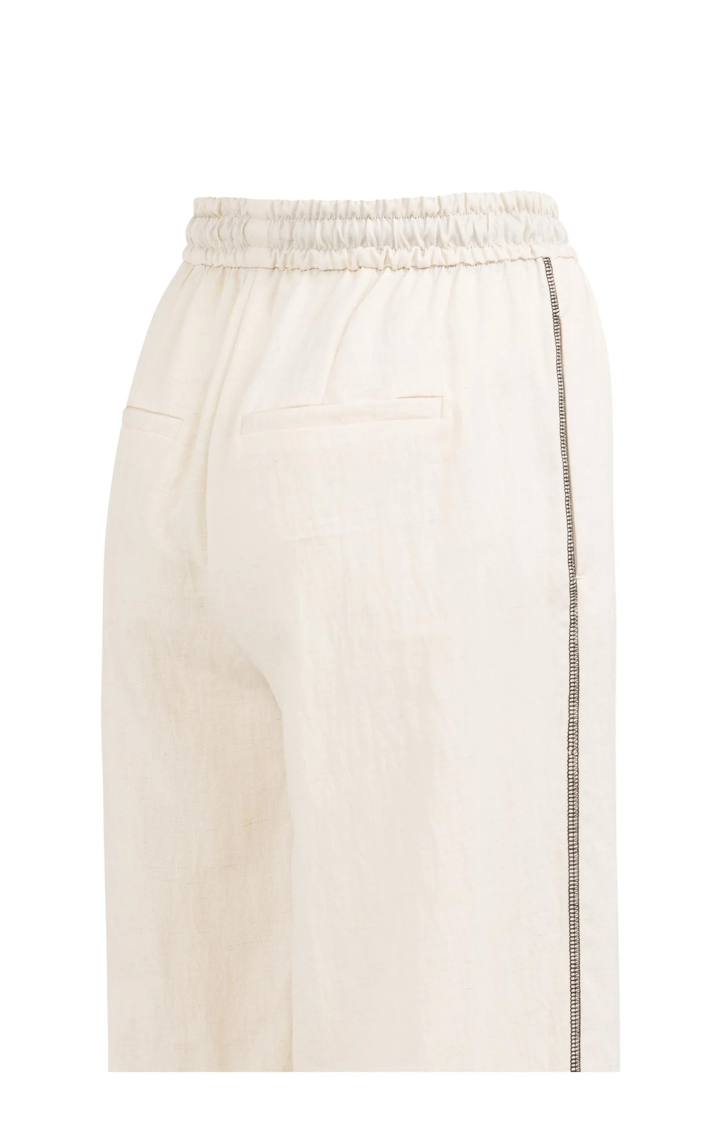 Trousers with wide legs and contrast stitching (L30) - Image 4