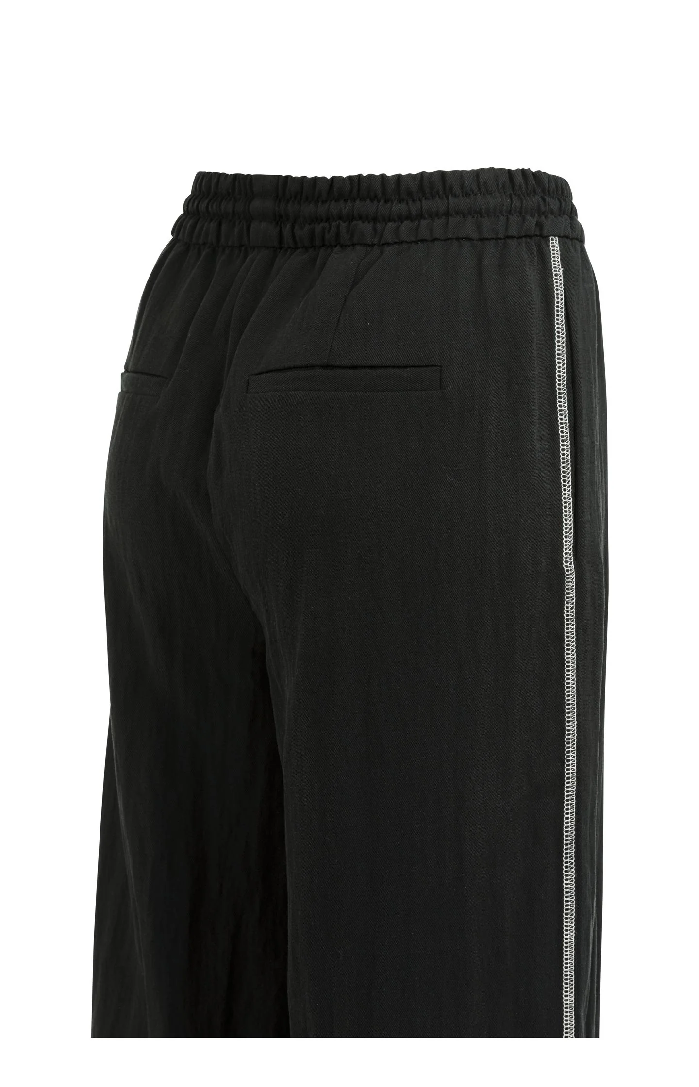 Trousers with wide legs and contrast stitching (L30) - Image 4