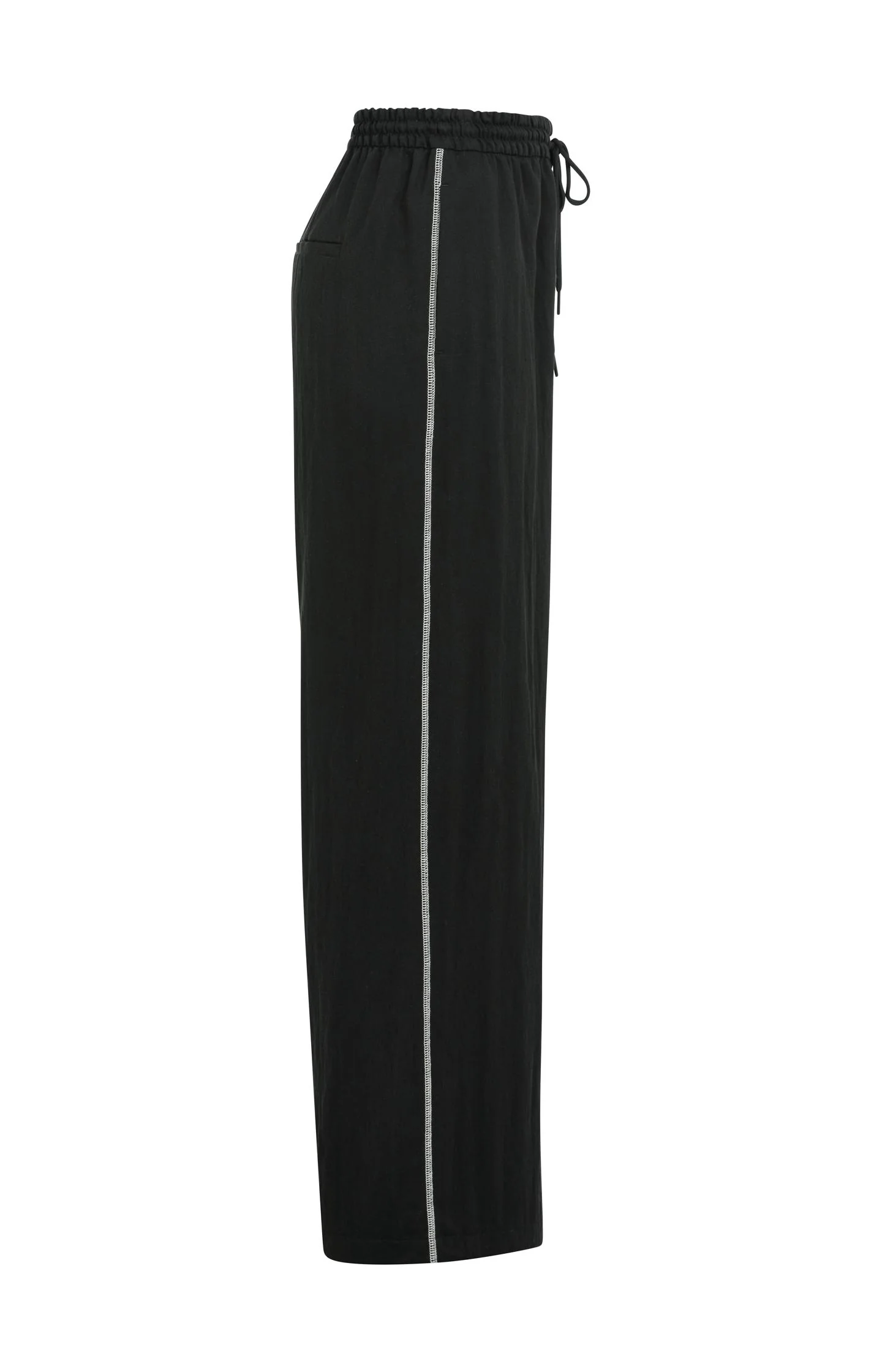 Trousers with wide legs and contrast stitching (L32) - Image 12
