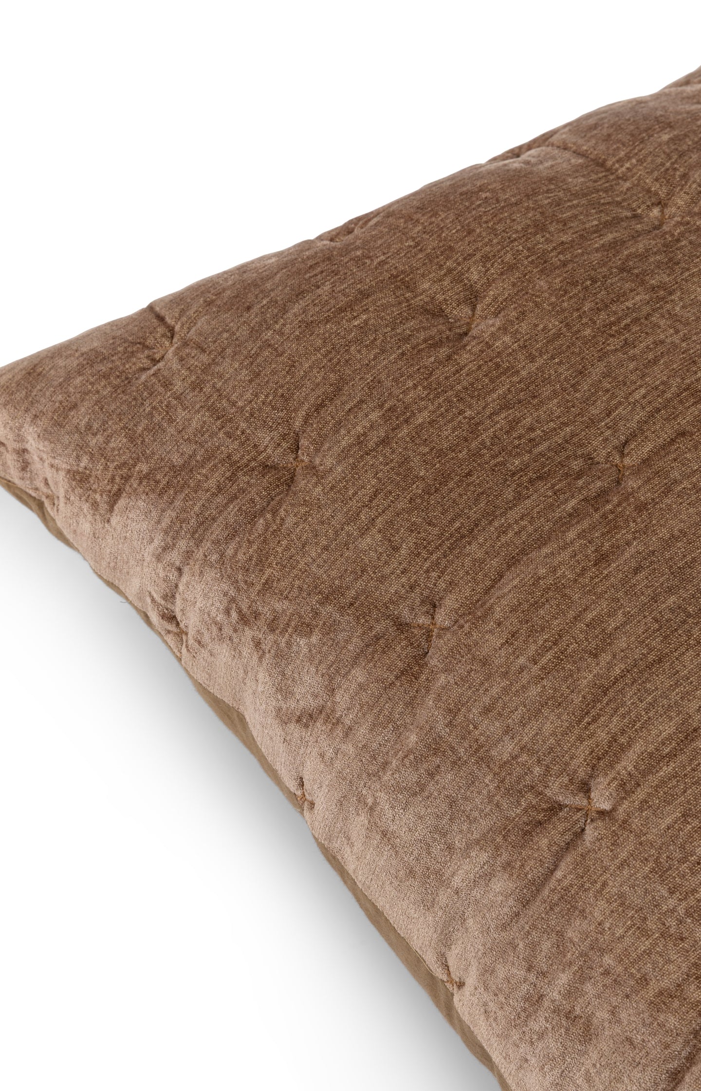Velvet cushion with quilted details - Image 3