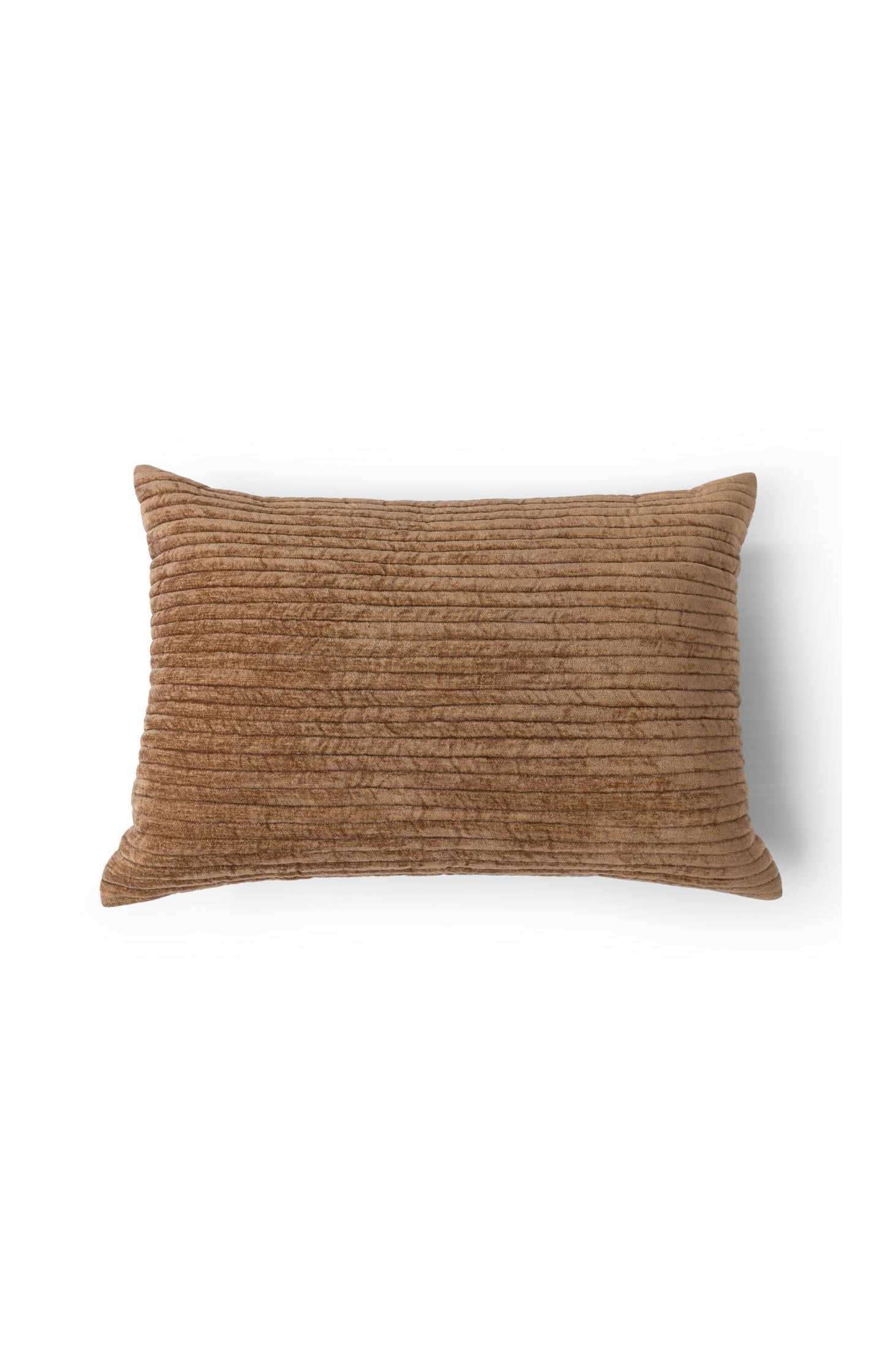 Velvet cushion with ribbed texture - Image 2