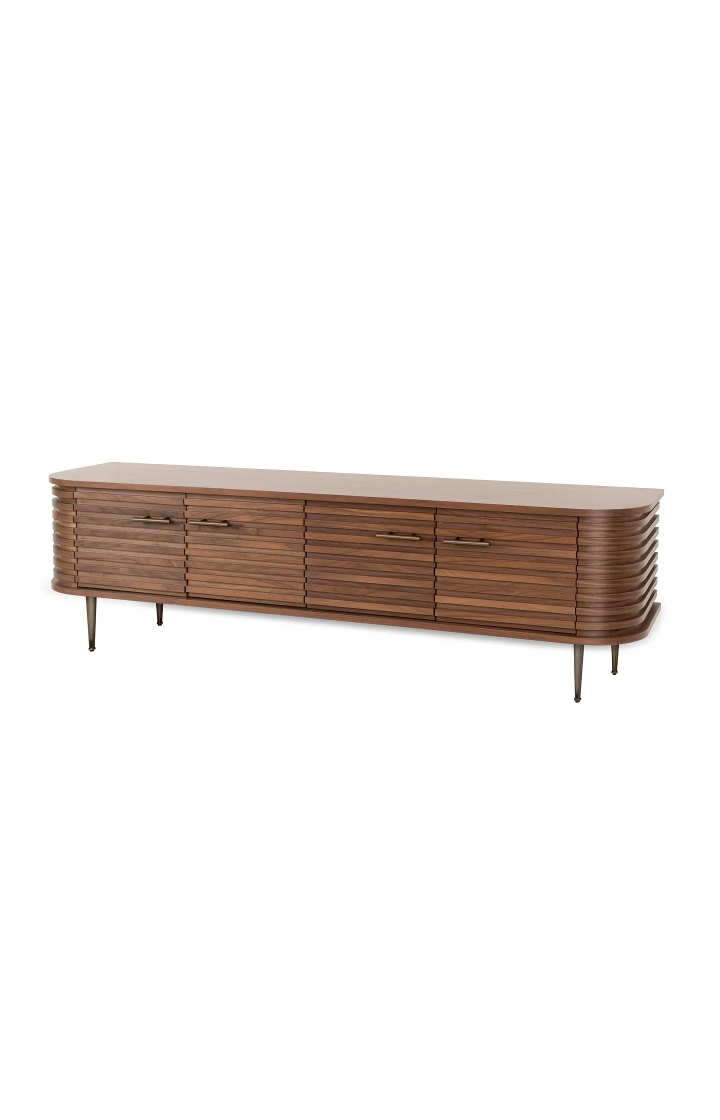 Walnut veneer TV cabinet