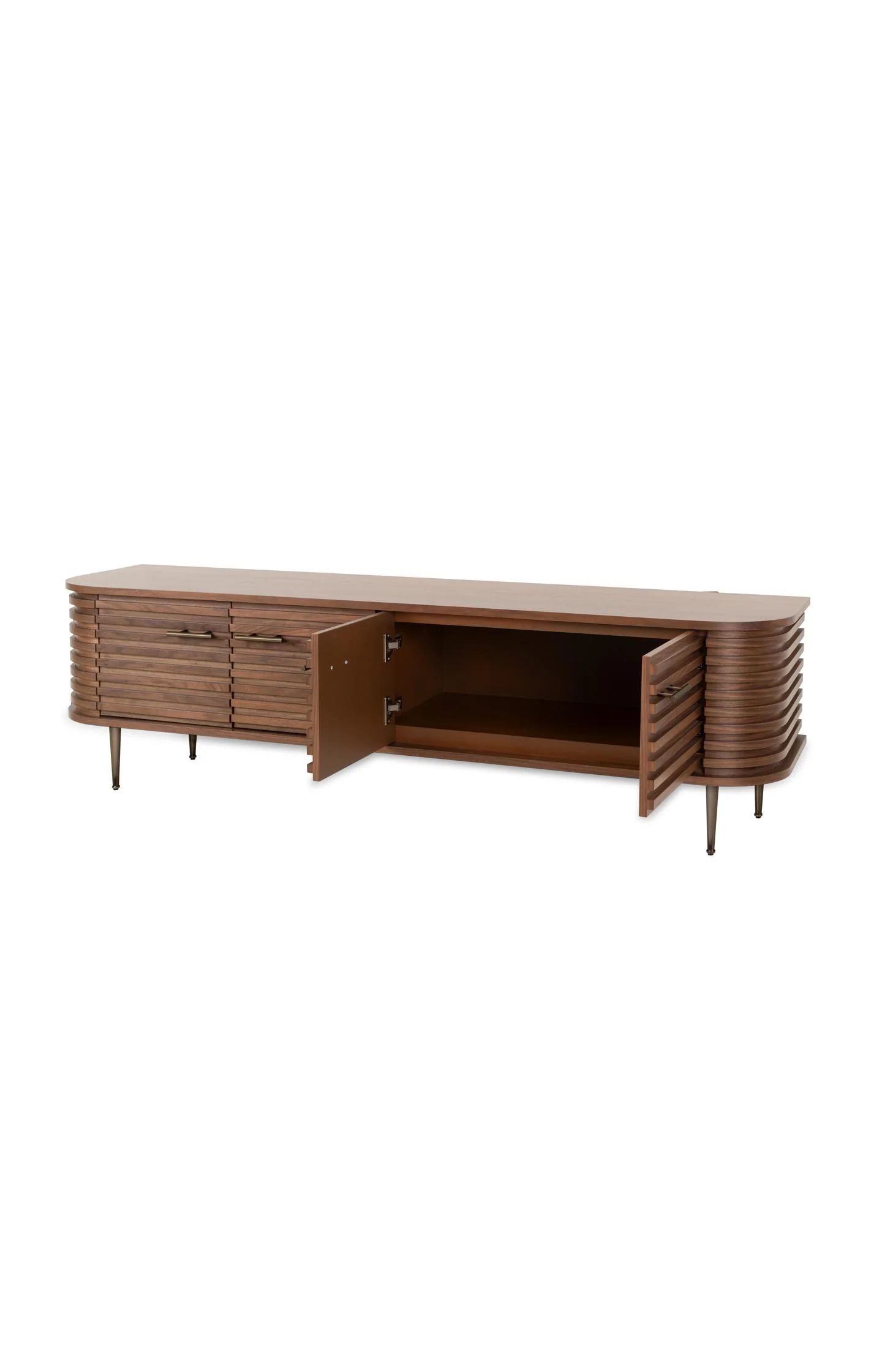 Walnut veneer TV cabinet - Image 2